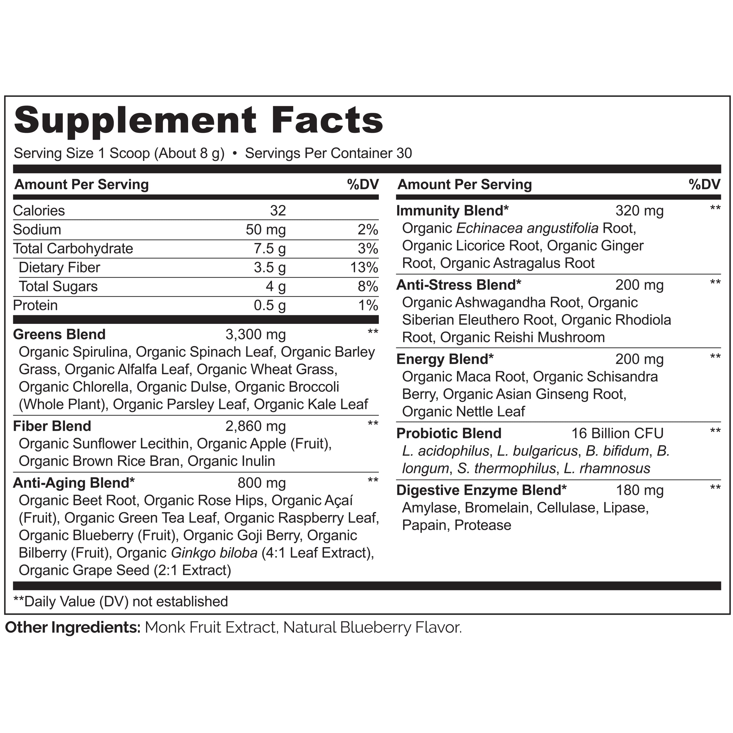 NATURELO Raw Greens Superfood Powder - Wild Berry Flavor - Boost Ener NATURELO Au supplements