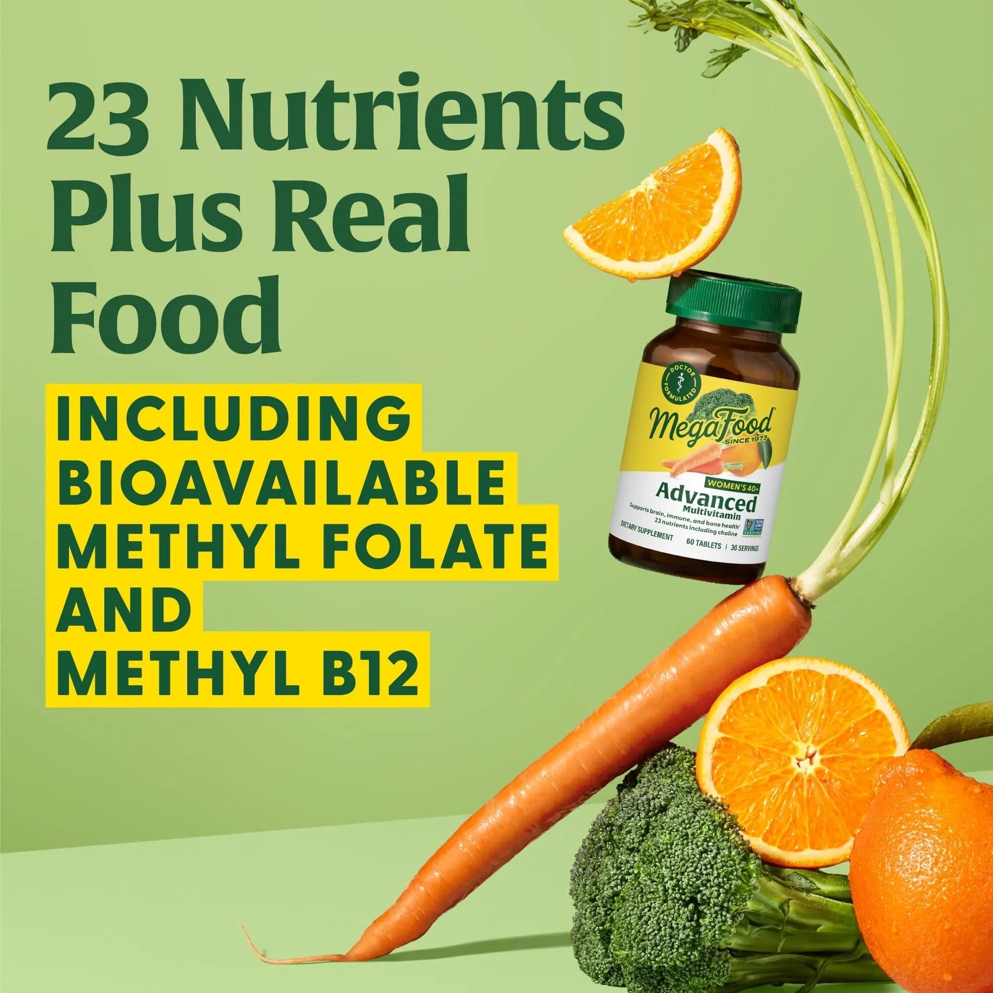 MegaFood Women's 40+ Multivitamin - Multivitamin Supplement for Women with Iron, Vitamins C, B12, K2, A, B6, Choline, and more MegaFood Au supplements