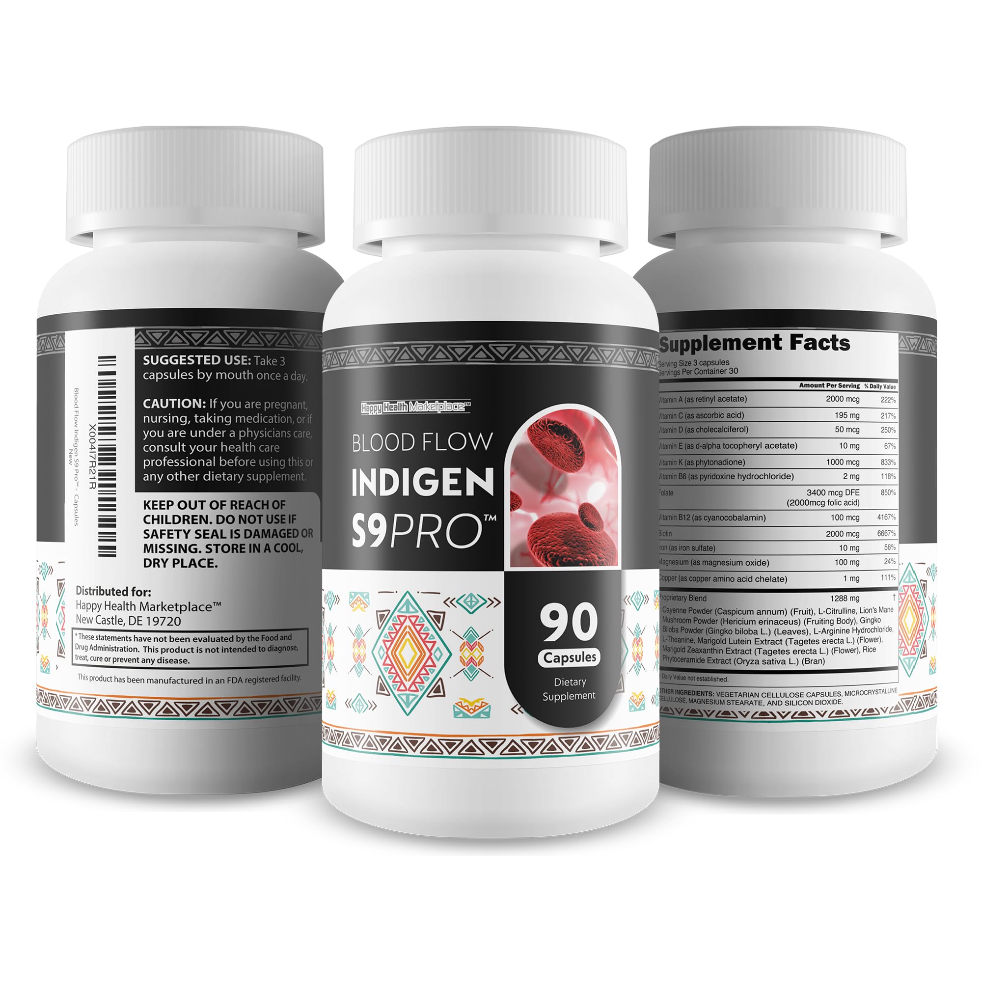 Blood Flow Indigen S9 Pro - Our Best Poor Circulation Supplements for Advanced Blood Flow Care - Blood Circulation Support - Blood Circulation Supplements for Healthy Blood Flow Help Blood Flow Pills Happy Health Marketplace Au supplements