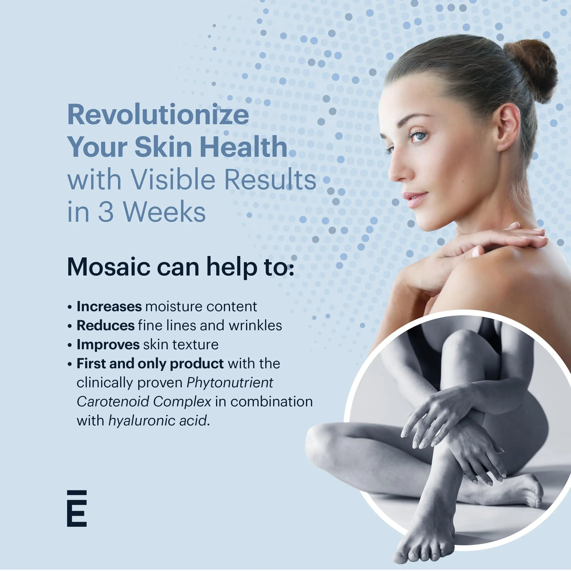 ELYSIUM Mosaic - Hyaluronic Acid Supplement - Clinically Proven - Fights Fine Lines & Skin Aging - Collagen Supplement - 30-Day Supply (Vegan Softgels) ELYSIUM Au supplements