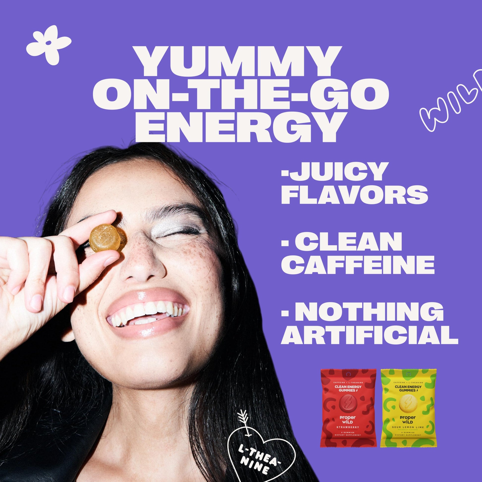 Proper Wild Energy Chews & Gummies for Focus & Clean Energy, Vegan with L-Theanine & Organic Caffeine, Plant-Based, Gluten-Free, Non-GMO, Strawberry (10-Pack) Proper Wild Au supplements