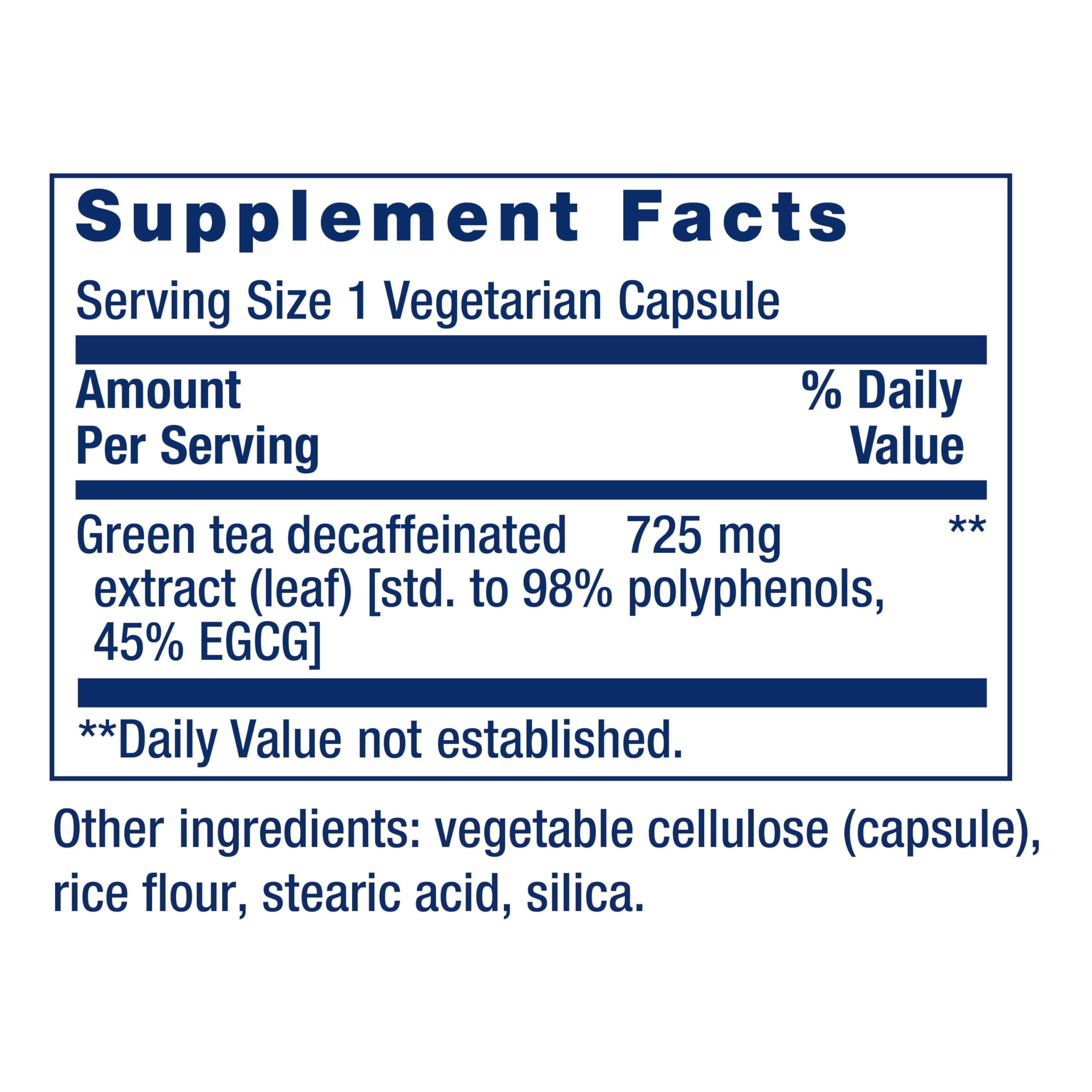Life Extension Decaffeinated Mega Green Tea Extract – Polyphenol-Rich, Cell Health Life Extension Au supplements