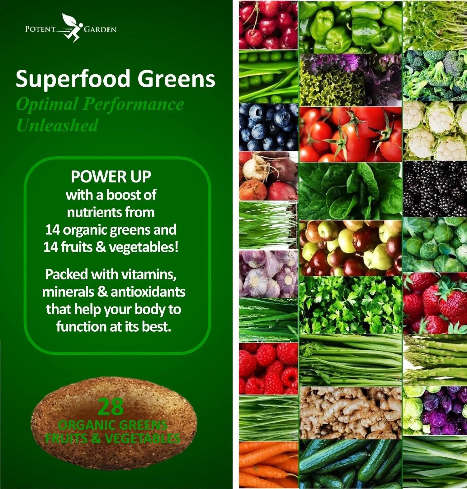 Potent Garden Daily Nutrition Bundle – Superfood Greens + Multivitamin Potent Garden Au supplements