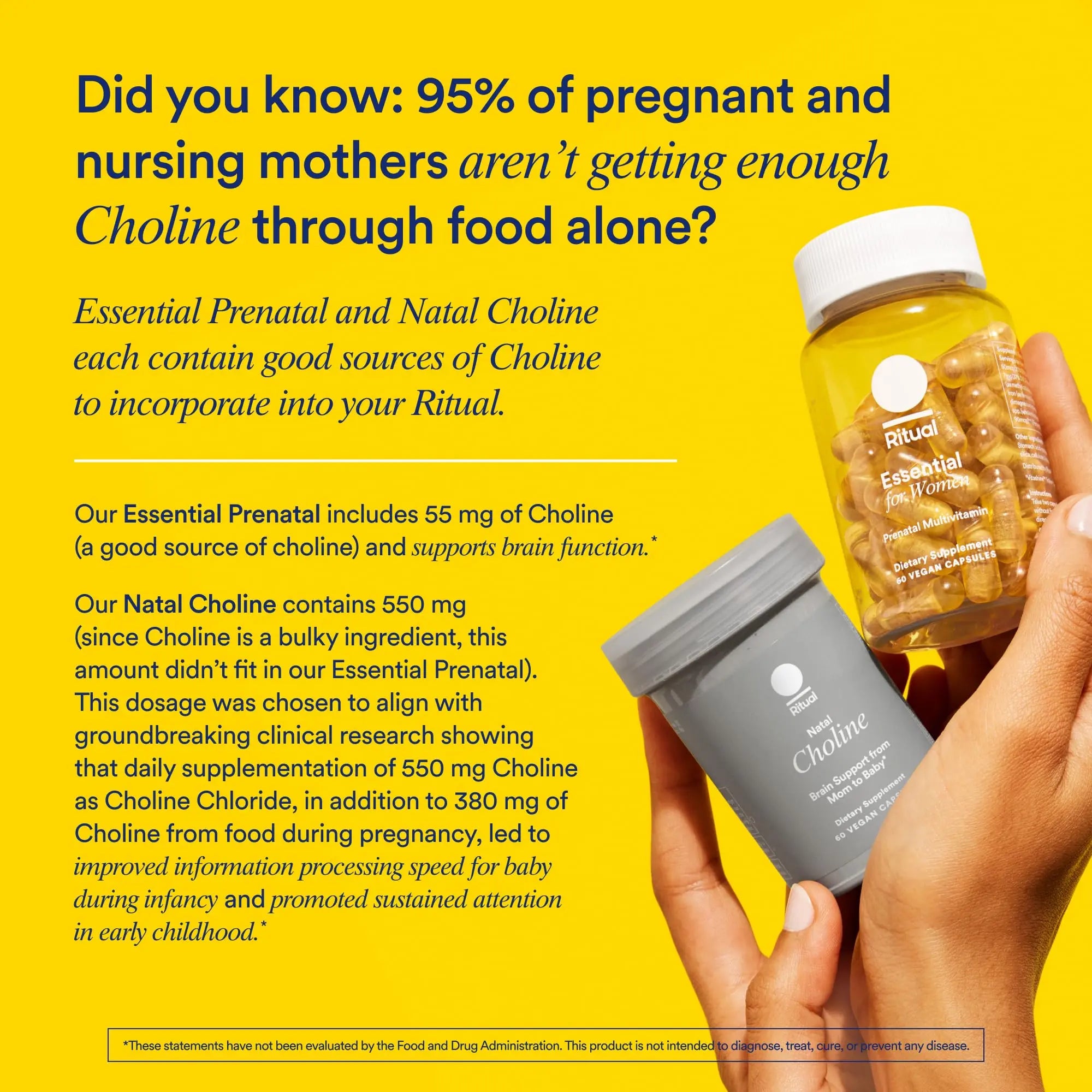 Ritual Essential for Women Prenatal Multivitamin: Folate & Choline for Neural Tube Support, Omega-3 DHA for Fetal Brain Development, Iron, Calcium-Helper D3 & K2, Non-GMO, Vegan, Citrus, 30 Days Ritual Au supplements
