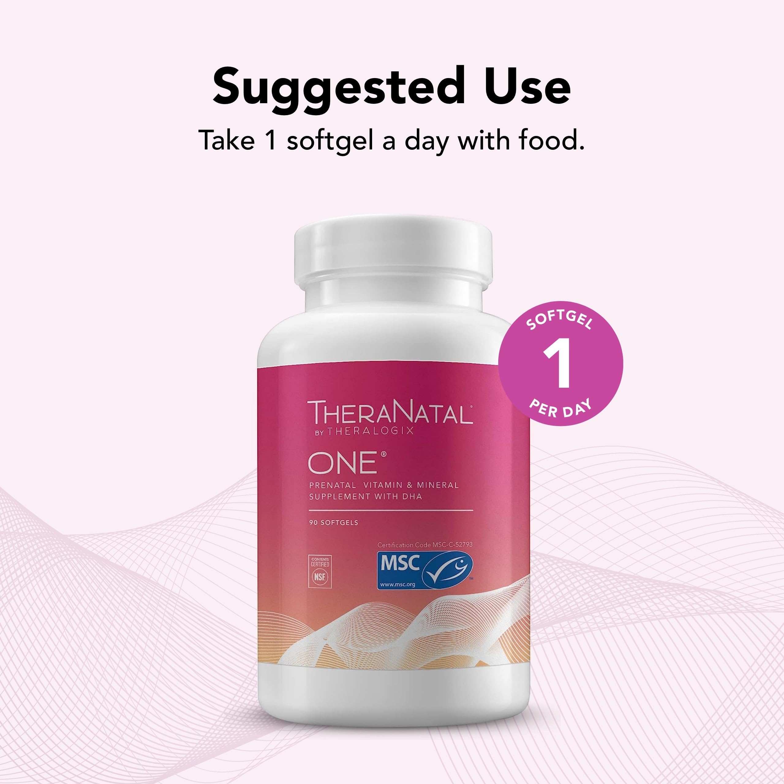 Theralogix TheraNatal One Prenatal Vitamin - 90-Day Supply - Prenatal Multivitamin Theralogix Au supplements