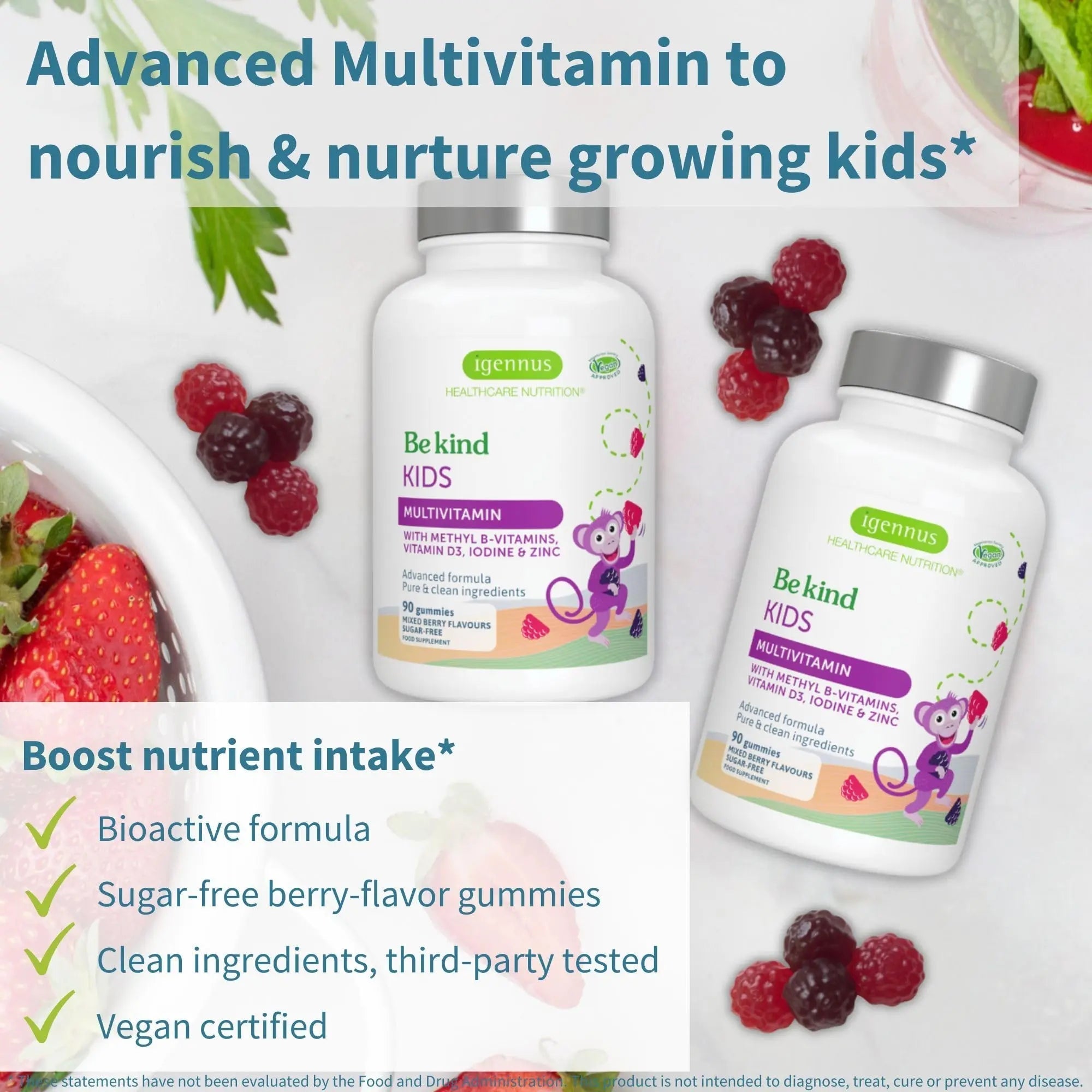 Multivitamin & Minerals for Women + Advanced Kids Multivitamin Gummy Vegan Bundle, with Methylated B-Vitamins, Vitamin A, C, D3 & E Igennus Healthcare Nutrition Au supplements