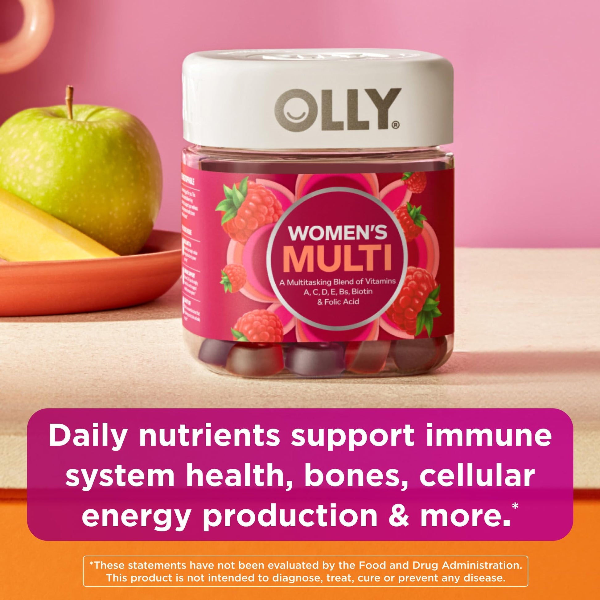 OLLY Women's Multivitamin Gummy, Vitamins A, D, C, E, Biotin, Folic Acid, Adult Chewable Vitamin, Berry Flavor OLLY Au supplements