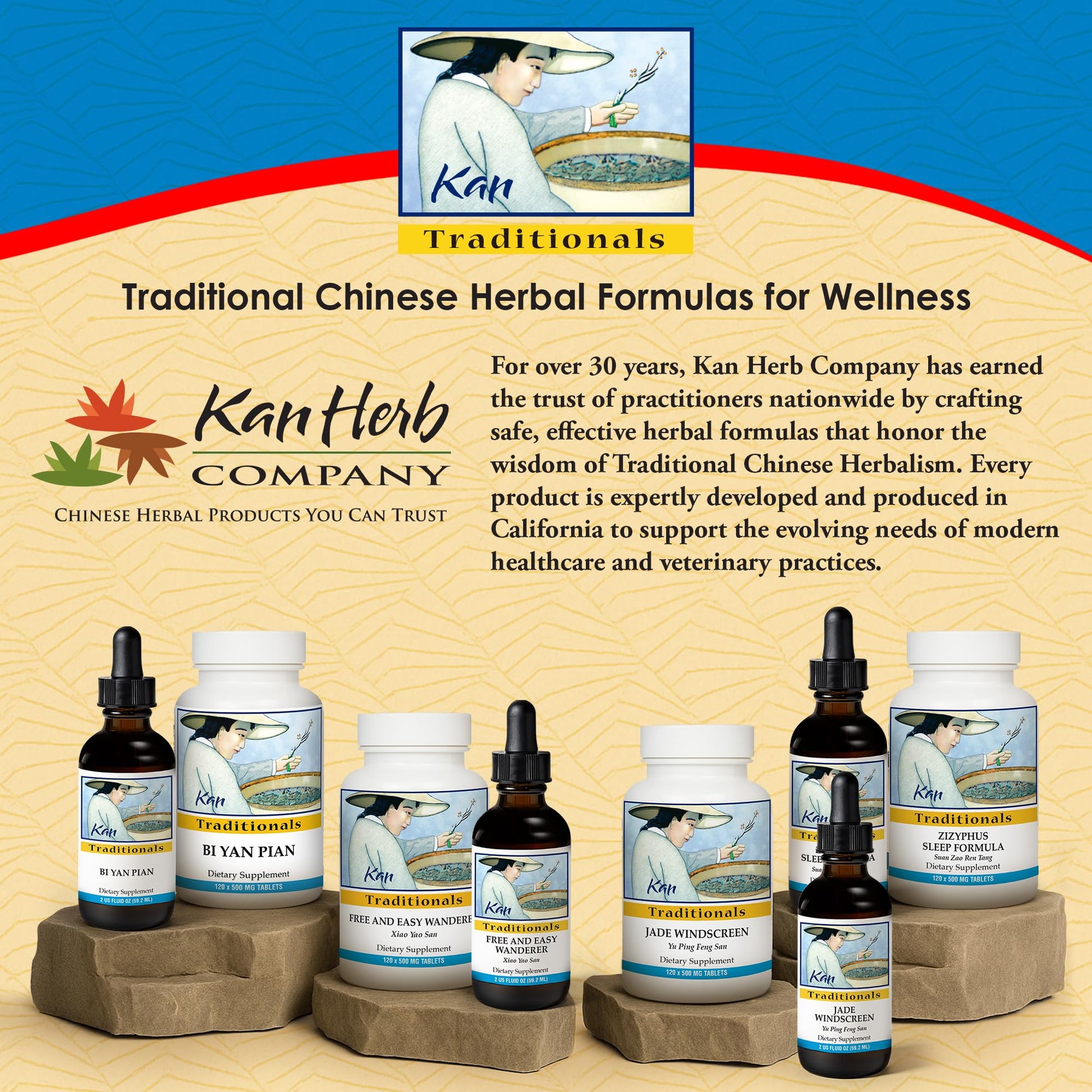 Kan Herbs Company Clear Mind Formula – Traditional Chinese Herbal Blend for Cognitive Clarity and Spirit Support, Nourishes Heart Yin and Blood, Calms Shen, Herbal Supplement, 60 Tablets Kan Herbs Au supplements