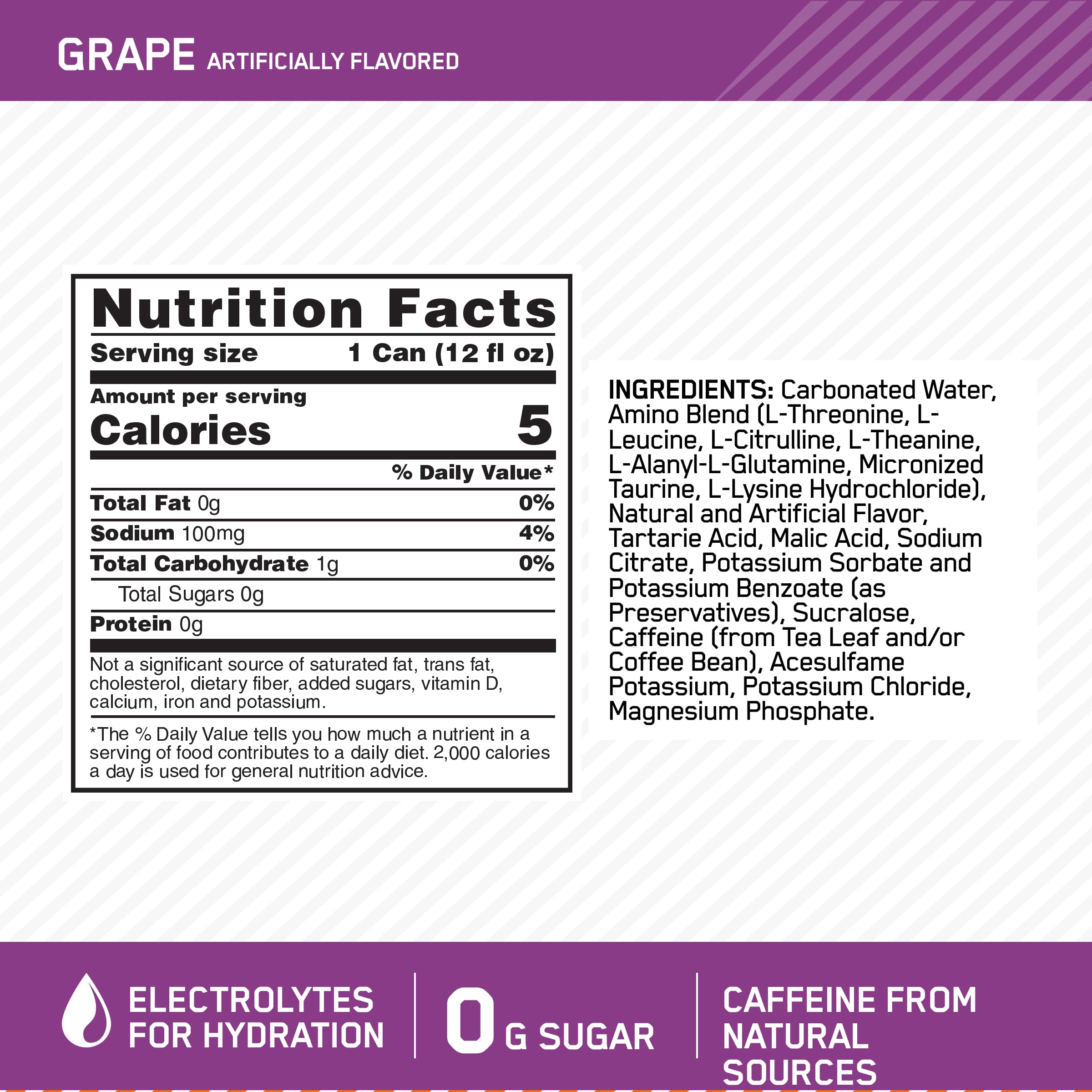 Optimum Nutrition Amino Energy Sparkling Hydration Drink, Electrolytes, Caffeine Optimum Nutrition Au supplements