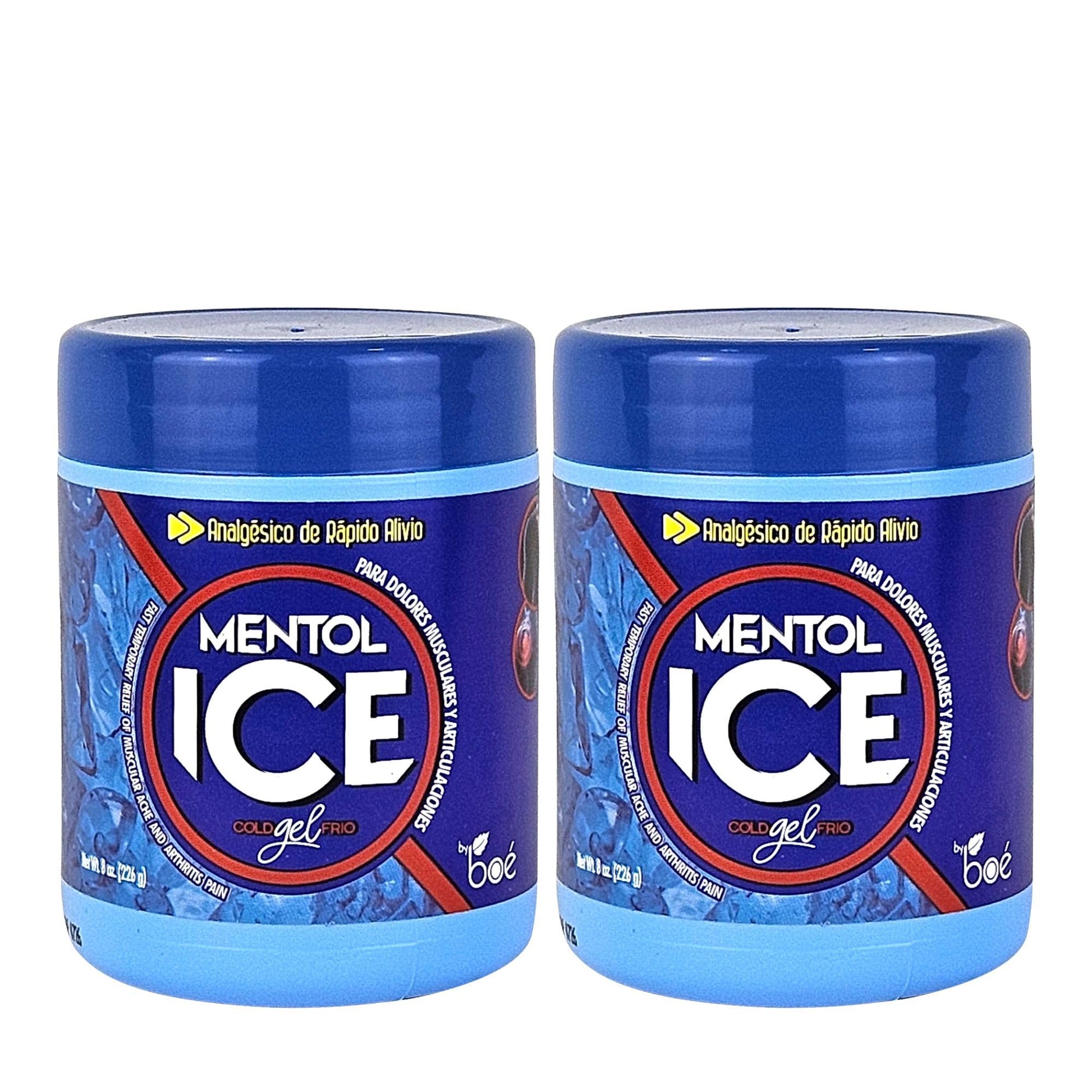 BOÉ COSMETICS Mentol Ice Cold Gel 8 oz (2 Pack) Pain Relief Gel for Muscles & Joints – Fast-Acting Analgesic for Arthritis, Back Pain, Cramps, Sprains & Headaches – Non-Greasy & Quick Absorption BOÉ COSMETICS Au supplements