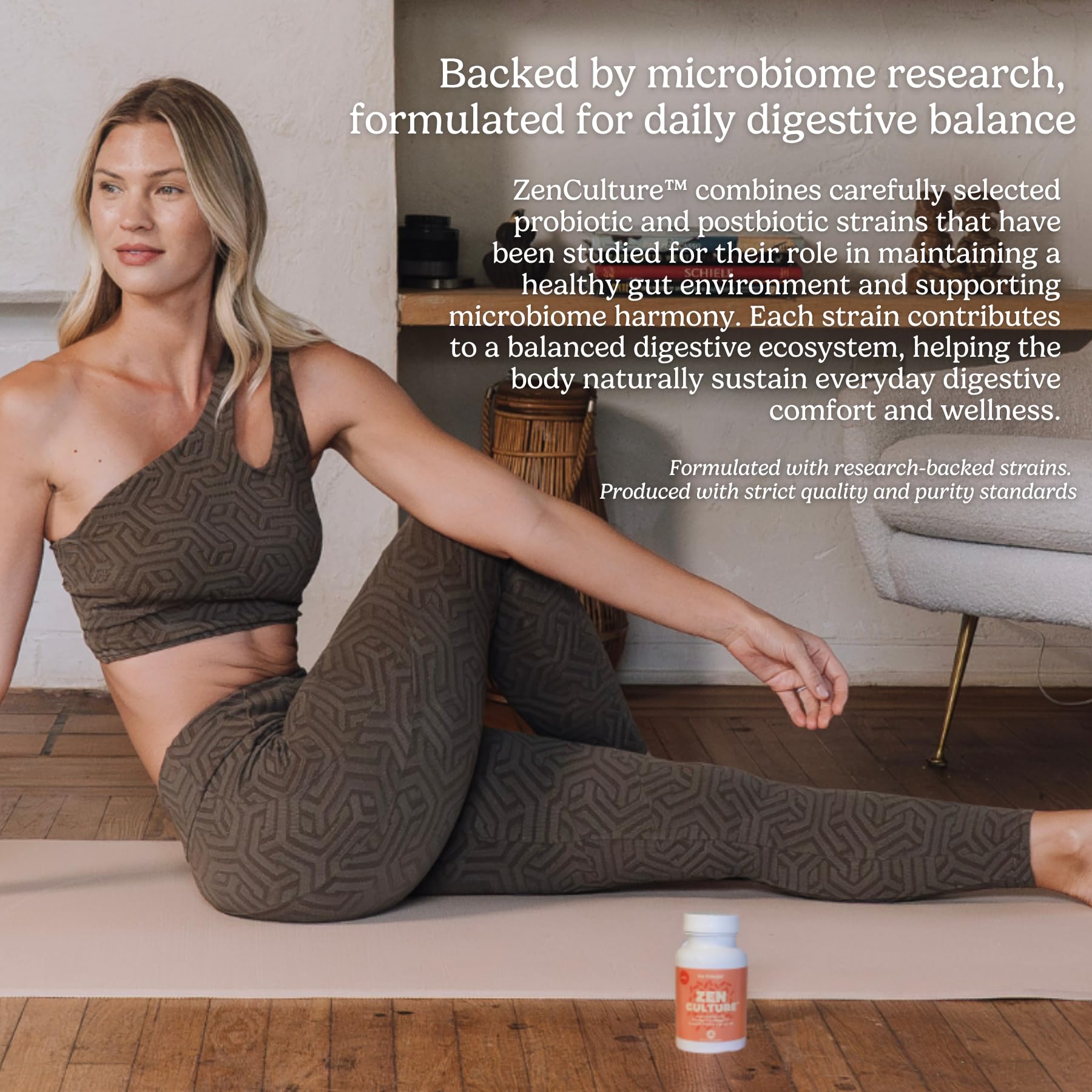 Zen Principle Zenculture™ – 4-in-1 Synbiotic Supplement (Probiotic + Prebiotic + Postbiotic + Digestive Enzymes) with CoreBiome®. Anti Bloating, Immune & Brain-Gut Health. 120 Capsules Zen Principle Au supplements