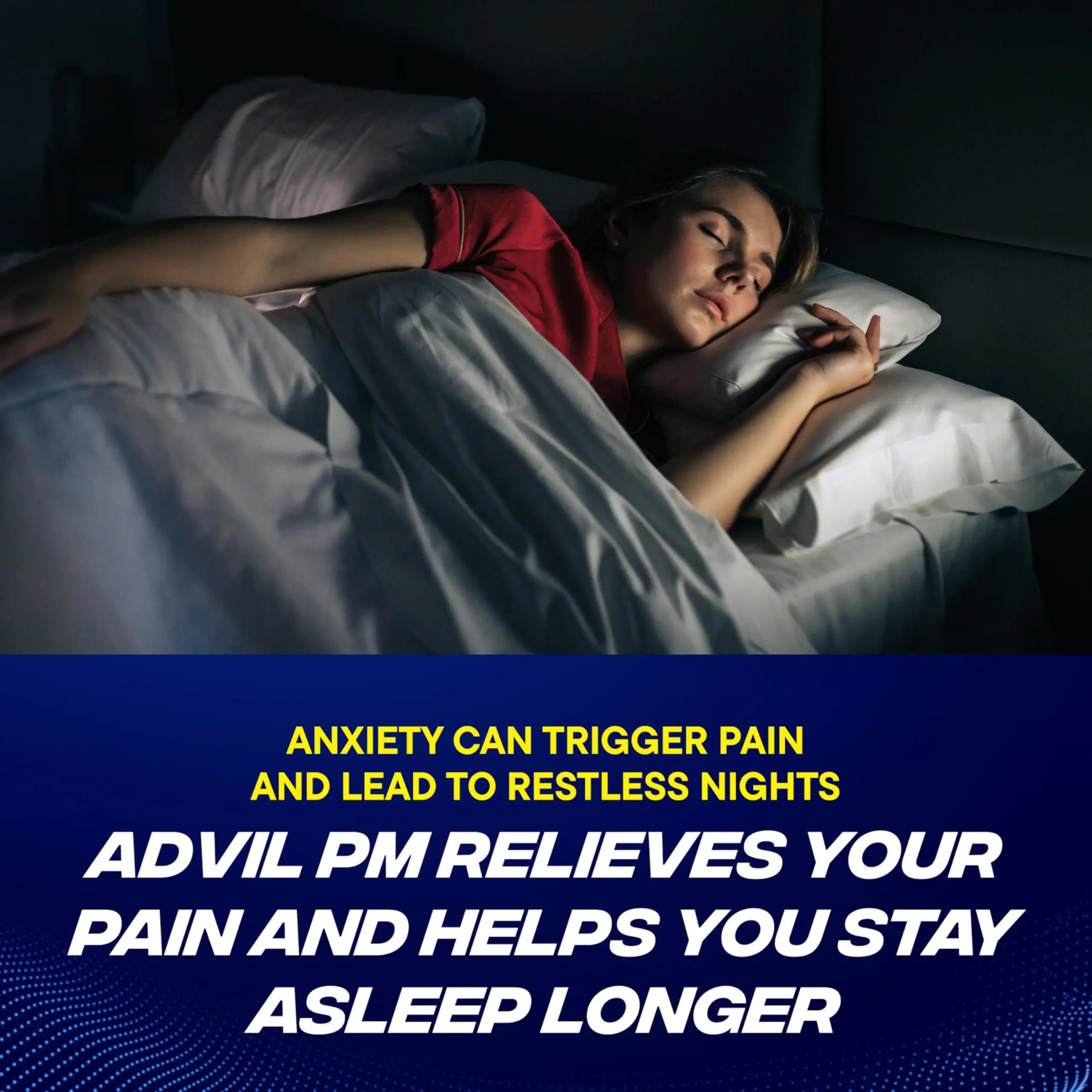 Advil PM Pain Reliever and Nighttime Sleep Aid, Pain Medicine with Ibuprofen for Pain Relief and Diphenhydramine Citrate for A Sleep Aid - 120 Coated Caplets (Pack of 2) Advil Au supplements