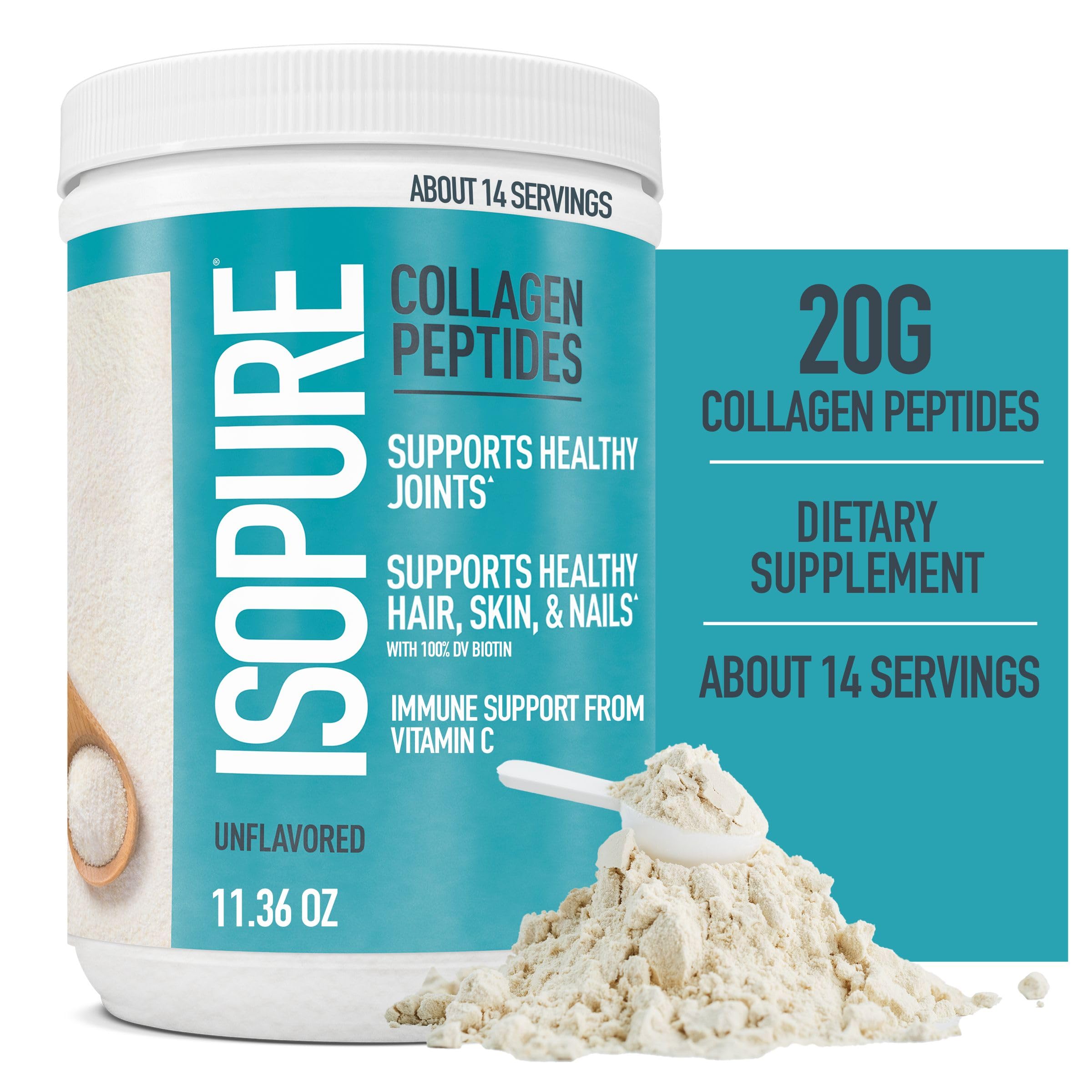 Bundle of Isopure Unflavored Organic Vegan Pea Protein Powder, Dairy Free with Amino Isopure Au supplements