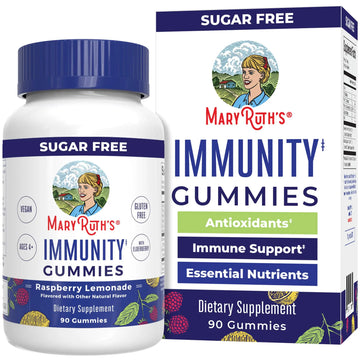 MaryRuth Organics Sugar Free Immunity Gummies | Powerful Blend | Elderberry Vitamin C & Zinc | Vitamin D3 & Echinacea | Immune Support Supplement | Gummies for Kids & Adults | Vegan | Non GMO | 90ct MARYRUTH'S Au supplements