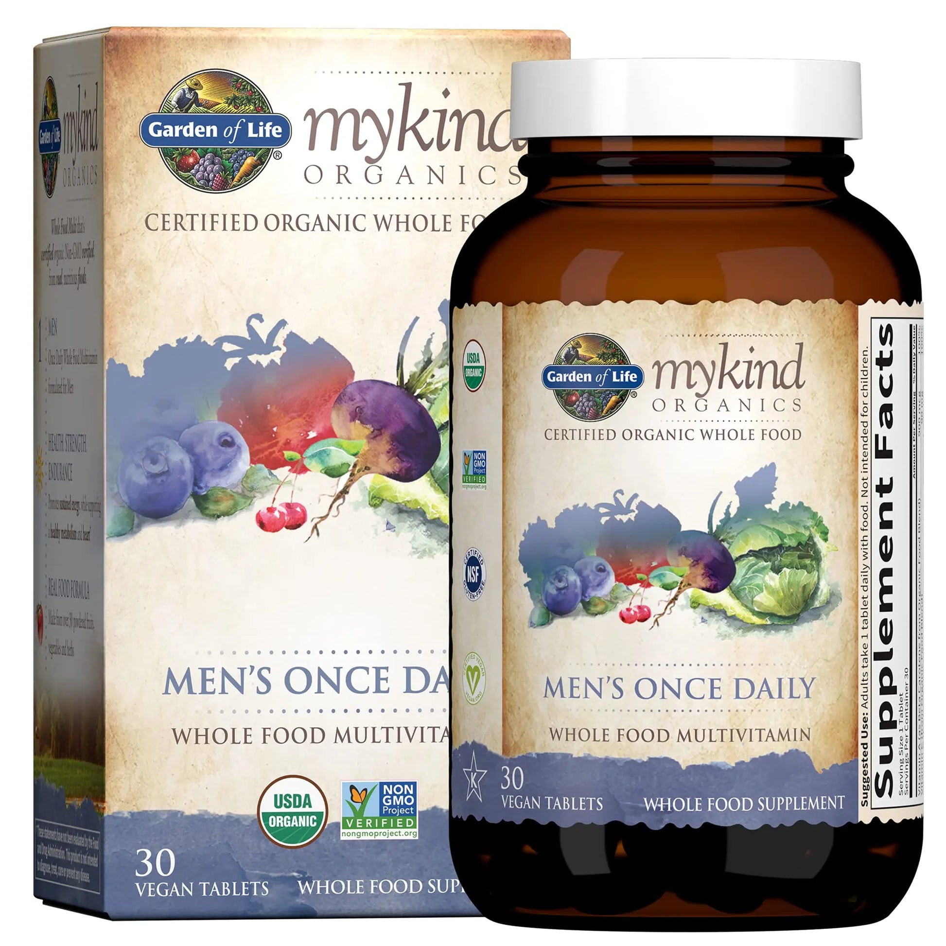 Garden of Life Organics Multivitamin for Men & Dr. Formulated Women's Probiotics Once Daily, 16 Strains, 50 Billion, 30 Capsules Garden of Life Au supplements