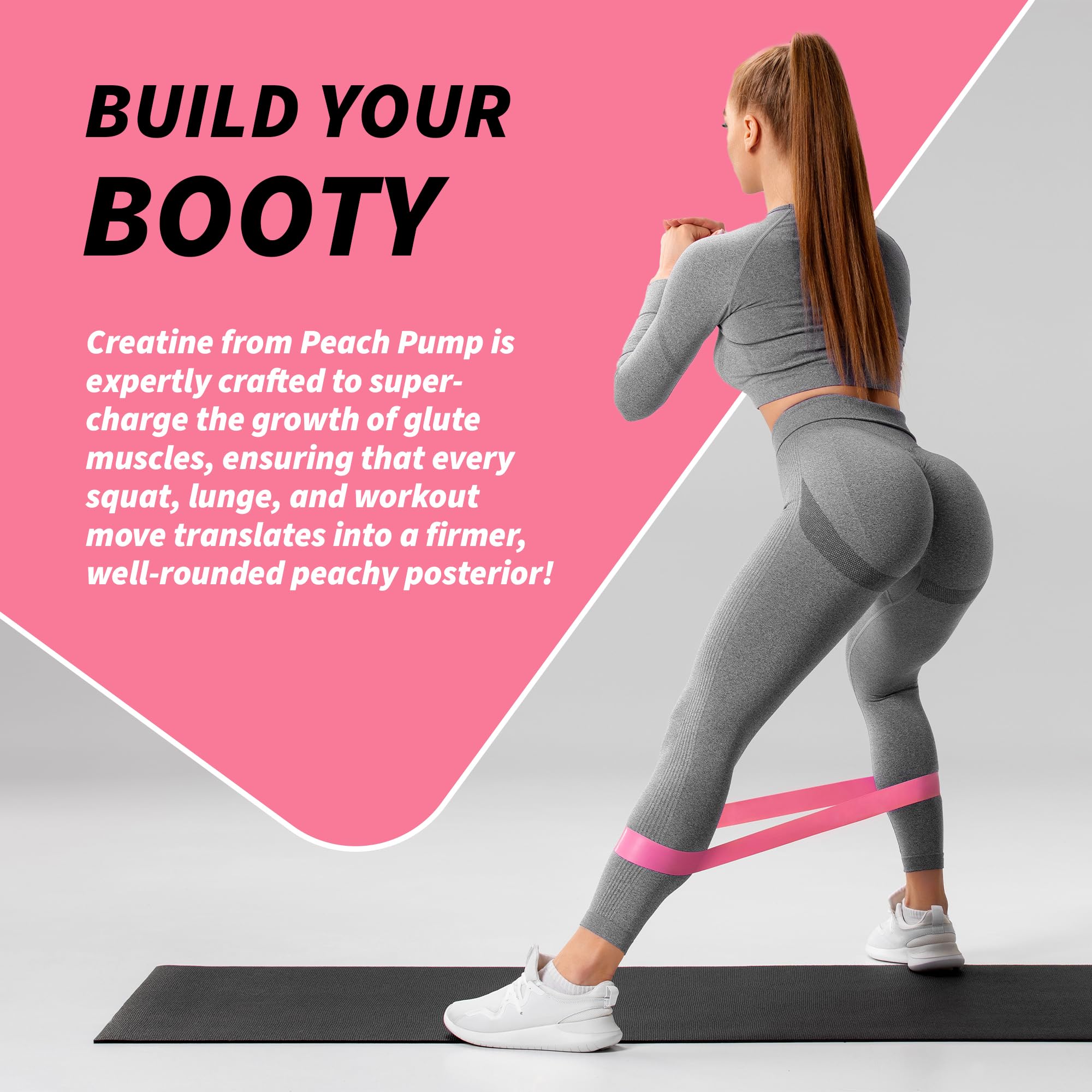 Creatine Supplement for Women's Booty Gains - Unflavored Micronized Creatine Peach Pump Au supplements