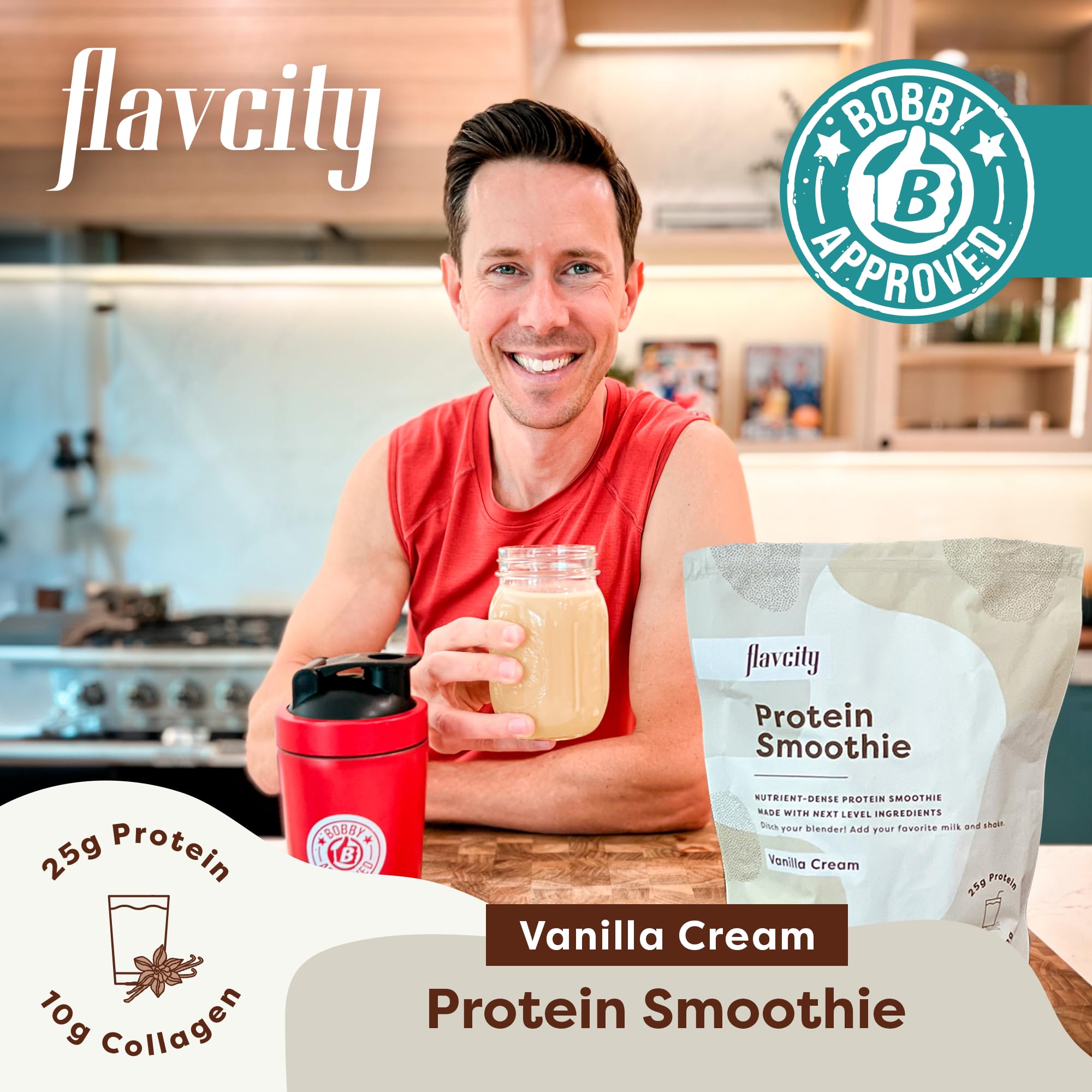 FlavCity Protein Powder Smoothie, Vanilla - 100% Grass-Fed Whey Protein FlavCity Au supplements