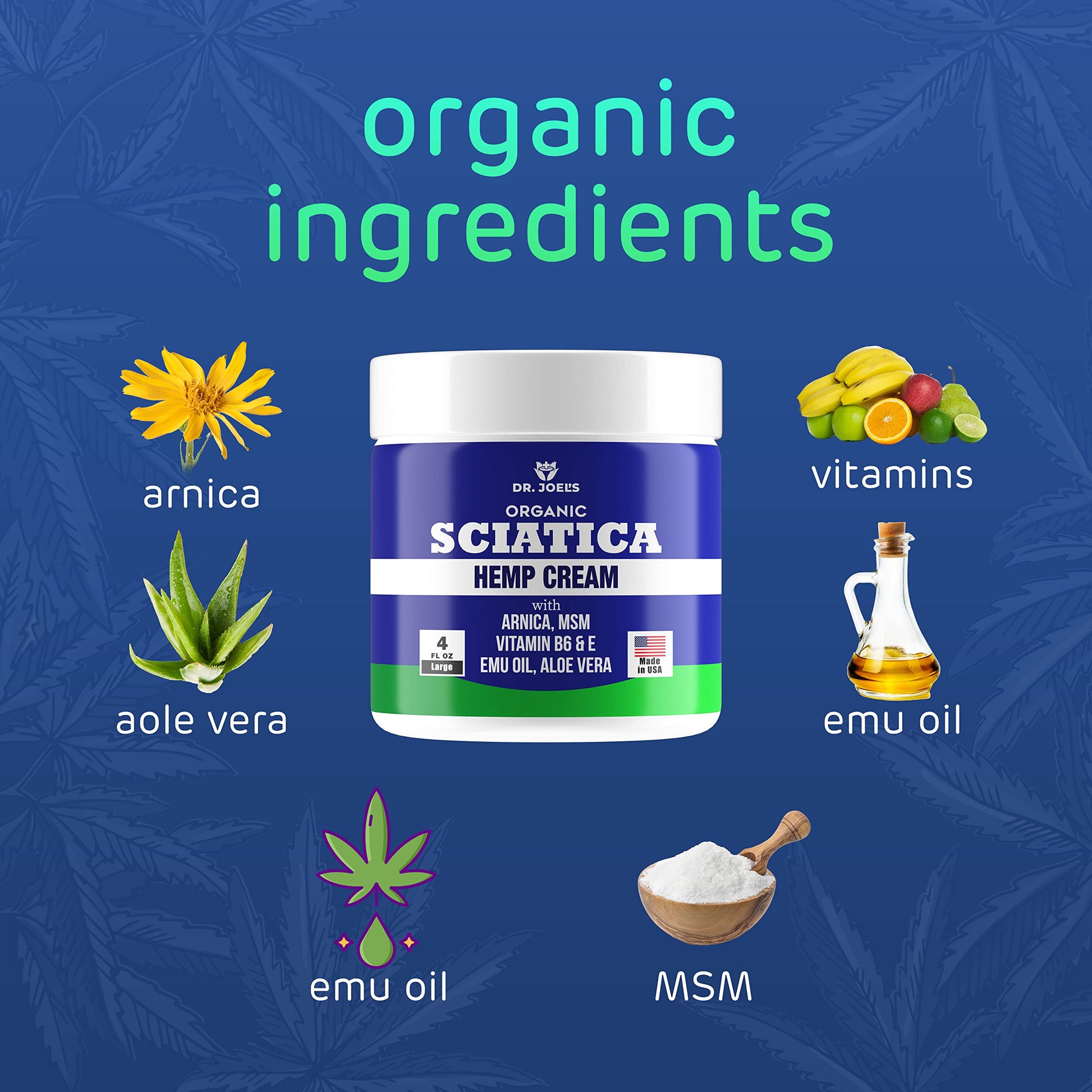 Sciatica Cream - Premium Sciatica Cream - Fast Absorption & Maximum Relief - 4 oz Large Value Pack - Made in The USA Dr. JOEL'S Au supplements