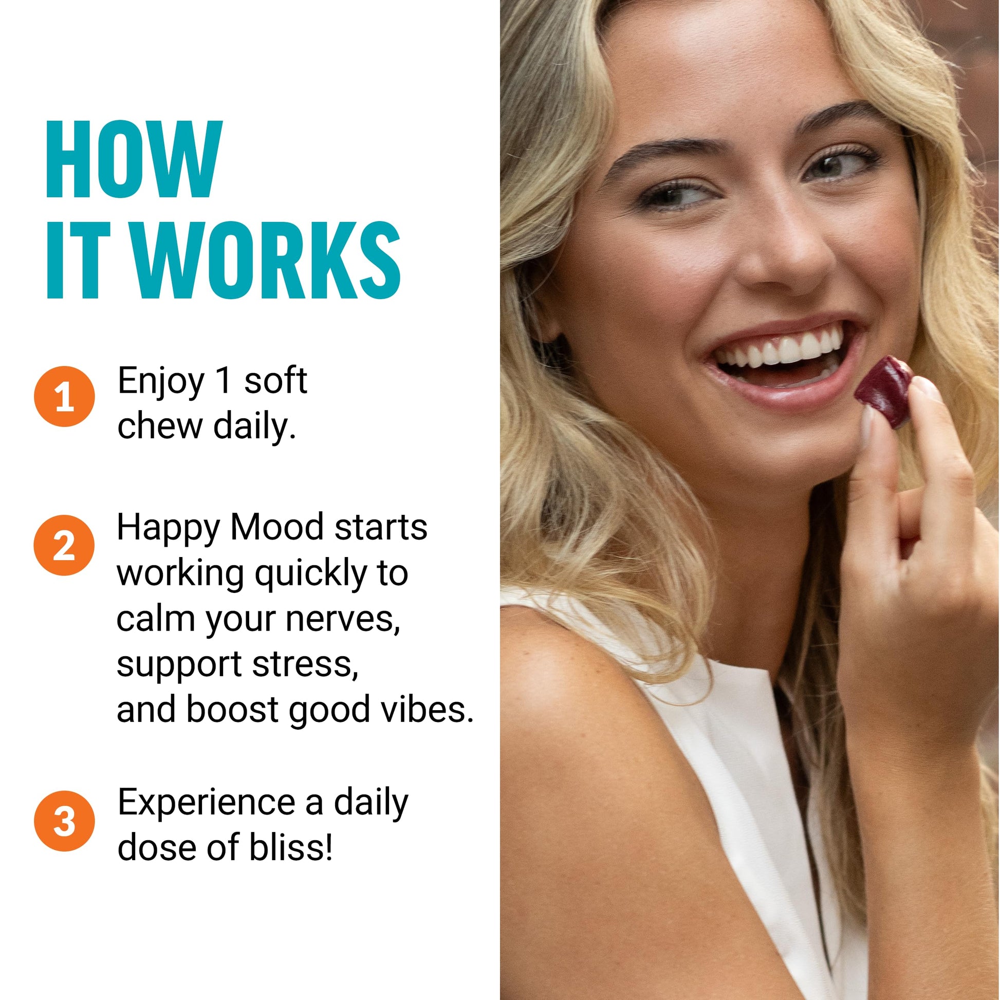 FORCE FACTOR Happy Mood, Mood Support and Mood Balance Supplement to Support Happiness, Positivity, and Stress, Made with Magnesium, Saffron, Zembrin, Non-GMO, Tropical Fruit Flavor, 30 Soft Chews Force Factor Au supplements