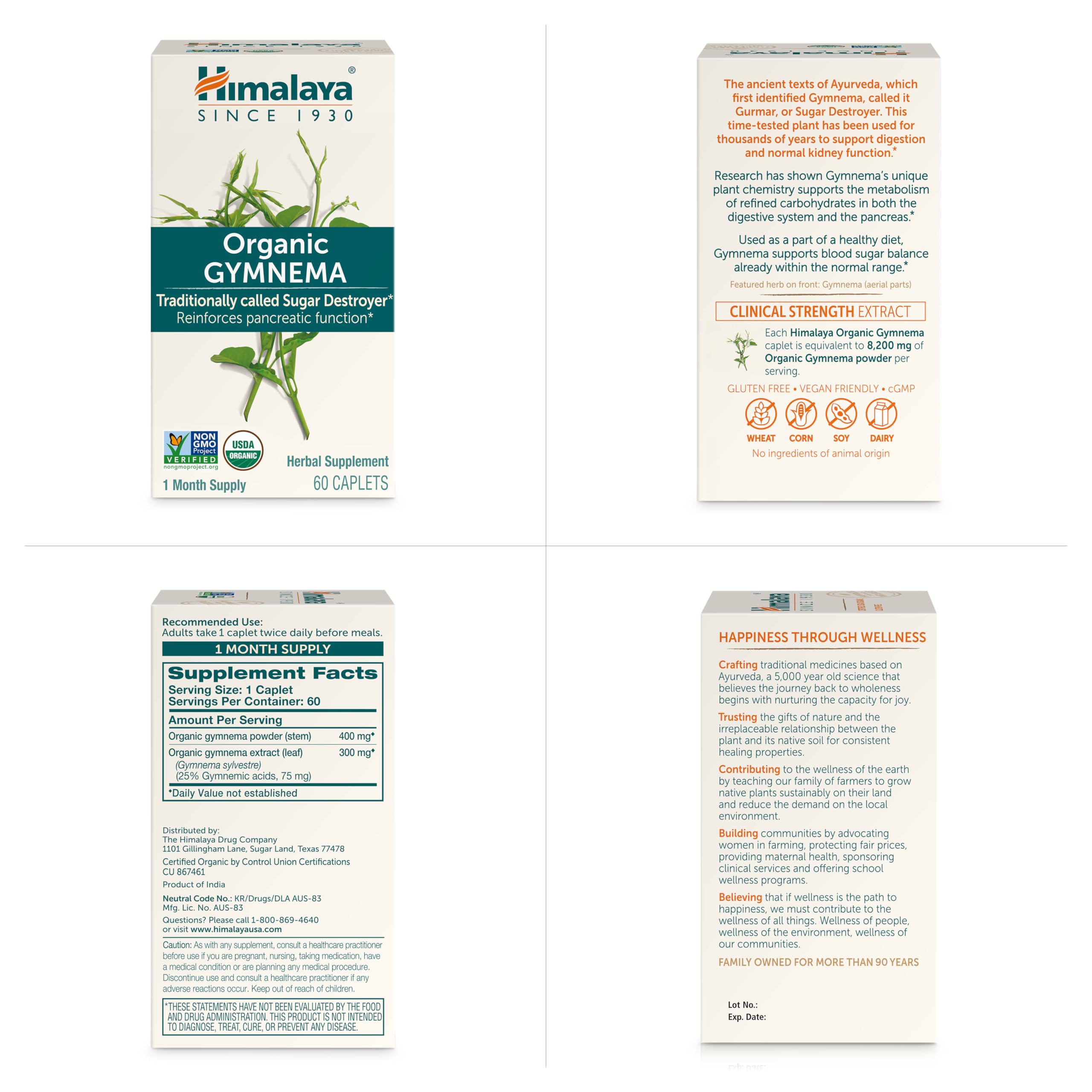 Himalaya Organic Gymnema Herbal Supplement for Weight Management, USDA Certified Himalaya Au supplements