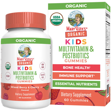 Kids Vitamins by MaryRuth's | USDA Organic | Multivitamin Gummies + Postbiotics for Ages 4+ | Multivitamin for Kids with Lactobacillus Rhamnosus | MaryRuth Organics Au supplements