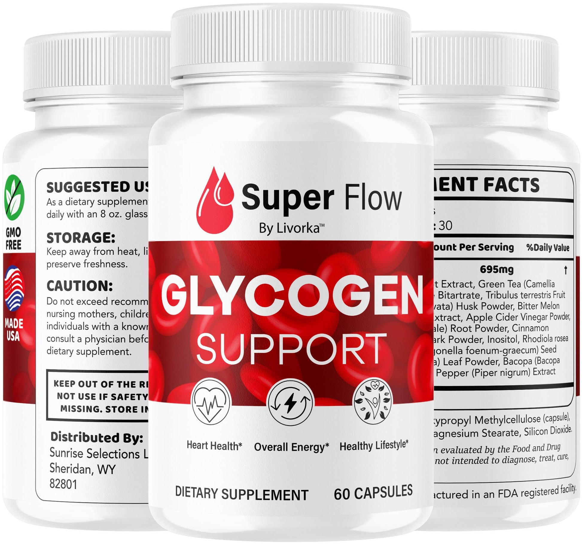 (2 Pack) Super Flow Glycogen Capsules - Official SuperFlow Advanced Glycogen Support Pills - Maximum Strength, Natural Formula Vitamins for Overall Health & Wellness Reviews, 120 Capsules for 2 Months LIVORKA Au supplements