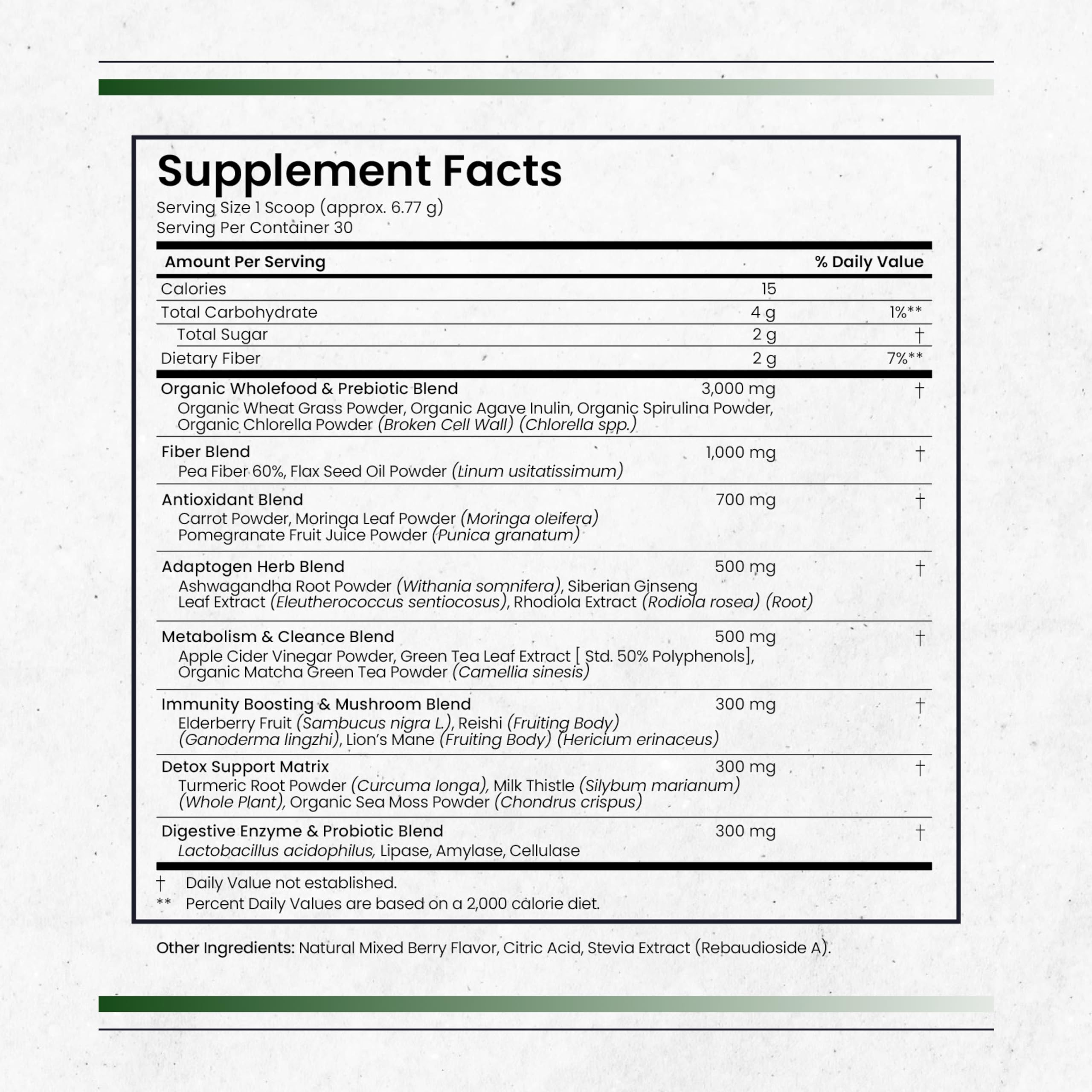 Nature's Pure Blend Super Greens Powder – Organic Greens Superfood Powder Supplements for Green Juice & Smoothie – Probiotic - Drink Mix for Energy Wellness and Digestion (Matcha Flavor, 30 Servings) Nature's Pure Blend Au supplements