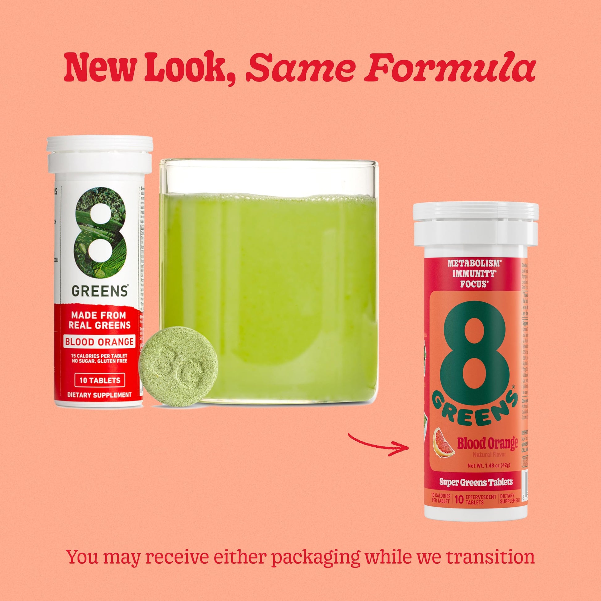 8Greens Supergreens Tablets | Super Greens Powder Superfood Tablet, Metabolism Immunity & Focus, Daily Greens Effervescent Tablets, Organic: Aloe Vera, Spirulina, Chlorella, Blood Orange, 30 Servings 8Greens Au supplements