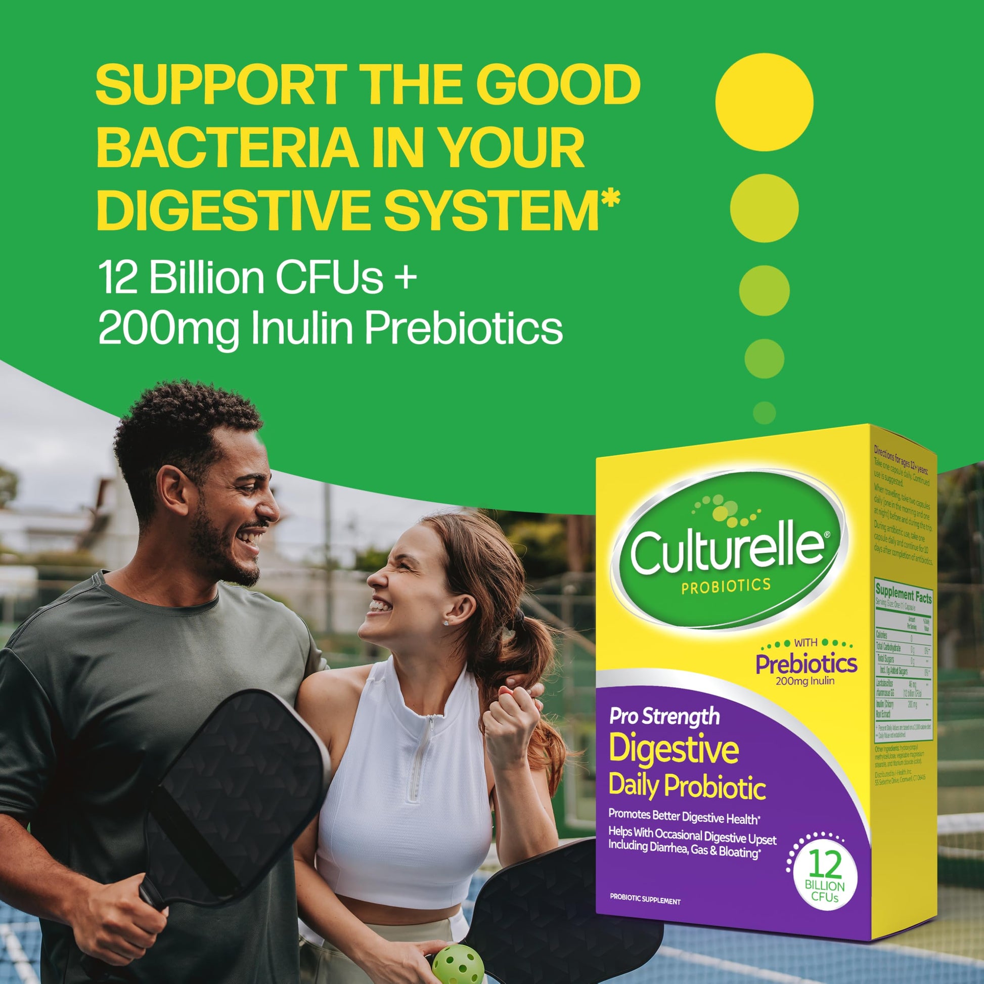 Culturelle Pro Strength Daily Probiotics For Digestive Health (2 Month Supply) with Prebiotics for Women & Men, Supports Occasional Diarrhea, Gas & Bloating, Gluten & Soy Free, 60 Count Culturelle Au supplements