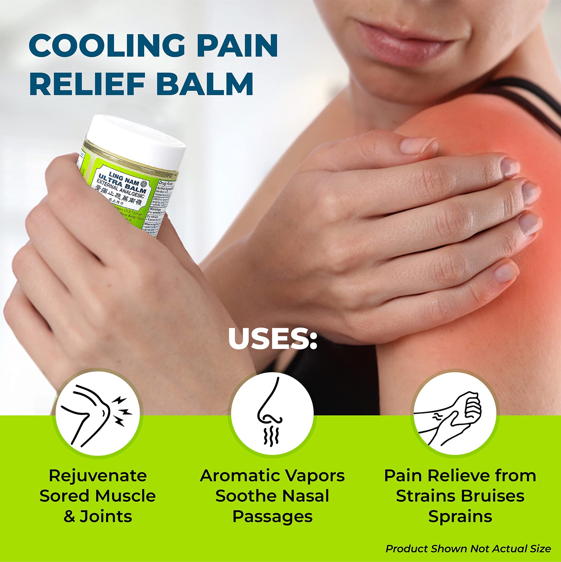 Ling Nam Ultra Balm External Analgesic, for Cooling Pain Relief Simple Backache Arthritis Strains Bruises Sprain, Muscle Pain, Muscle Soreness, 0.7oz/19.8g (Pack of 6) Ling Nam Au supplements