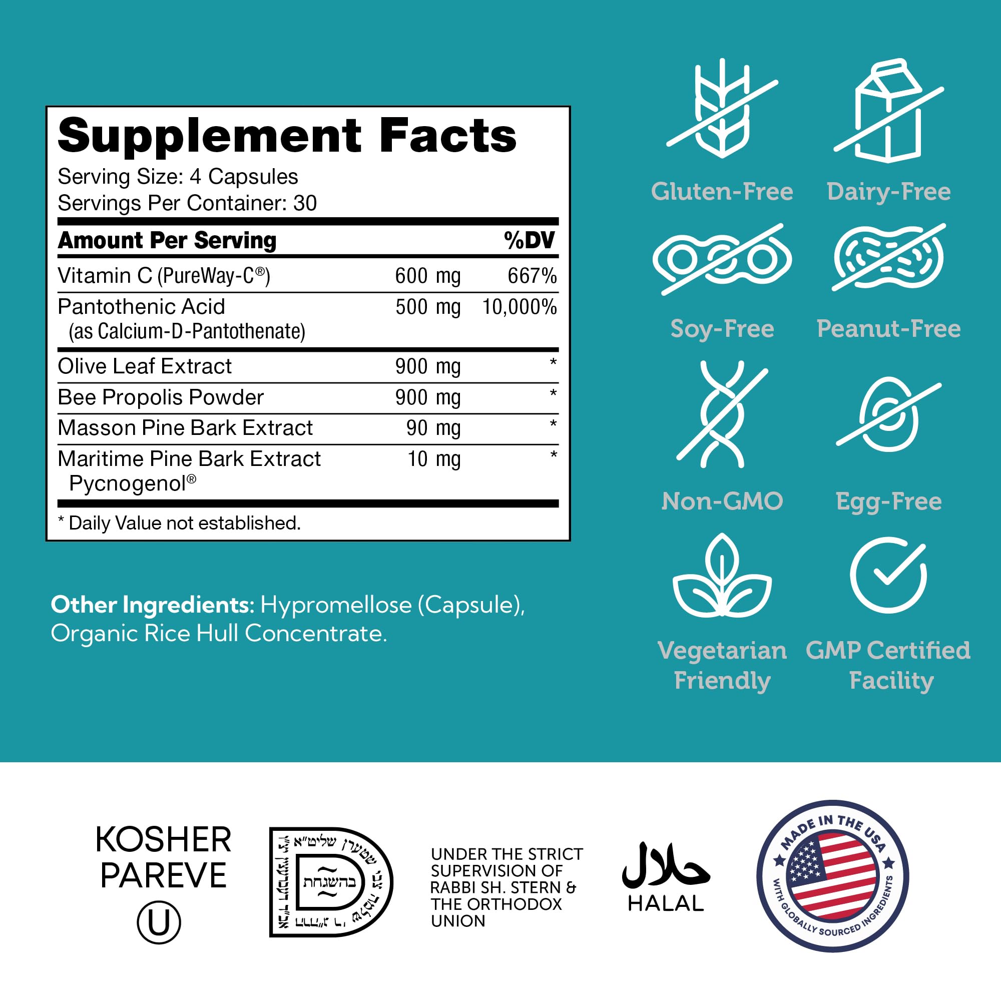 Zahler Immune Defense, Immune System Support, Certified Kosher, 120 Capsules Zahler Au supplements