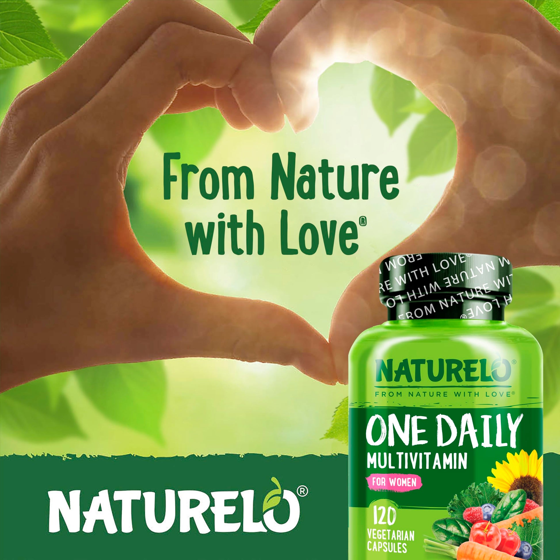 NATURELO One Daily Multivitamin for Women w/Vitamin B12, 120 Ct, Energy Support, Whole Food Daily Women Multivitamin Supplement NATURELO Au supplements