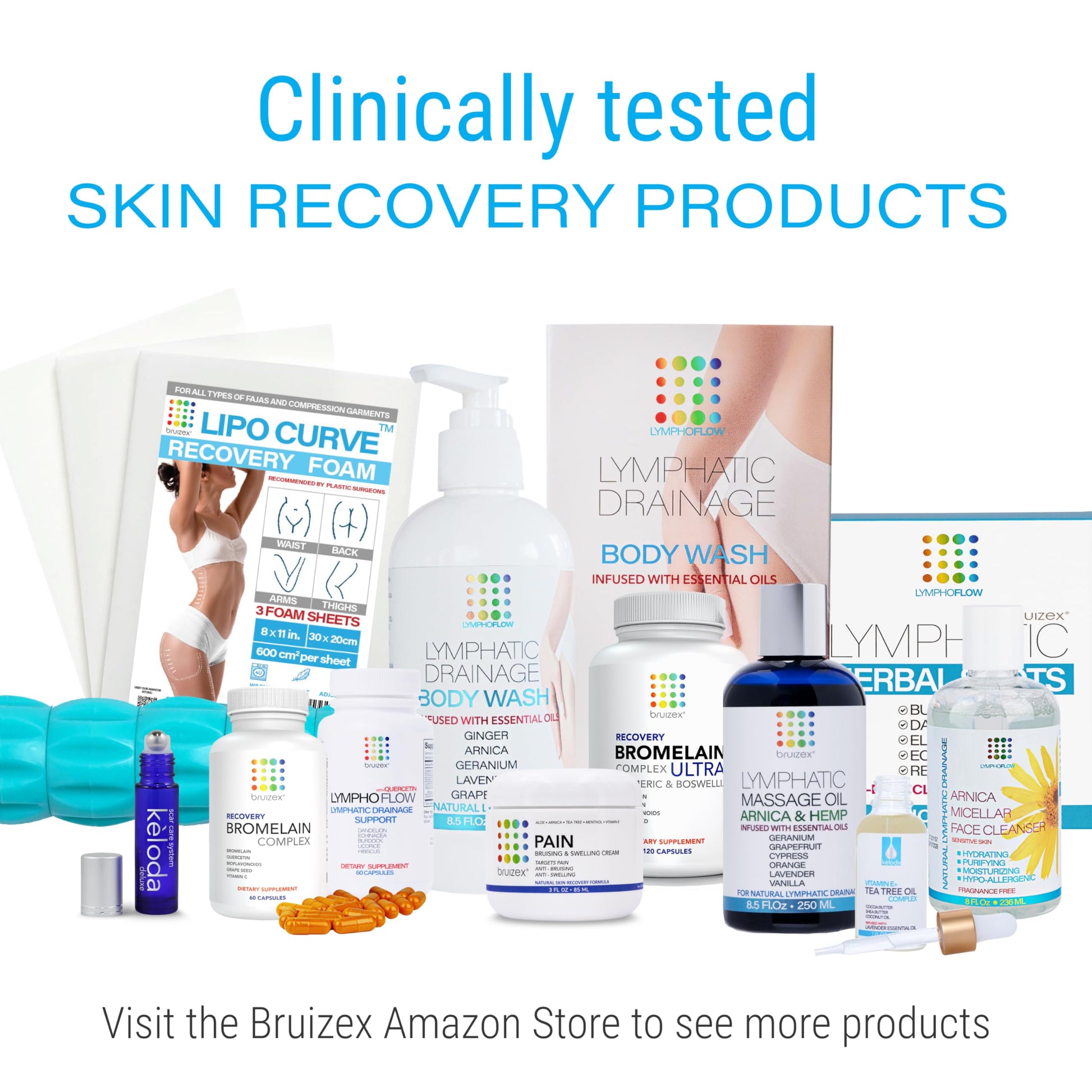 Bruizex Bromelain & Quercetin Recovery Complex - Post Surgery Recovery Bruising, Swelling Relief, Lymphatic Drainage - Post 360 lipo, BBL, Liposuction, Tummy Tuck - Non GMO - 60 Capsules Bruizex Au supplements