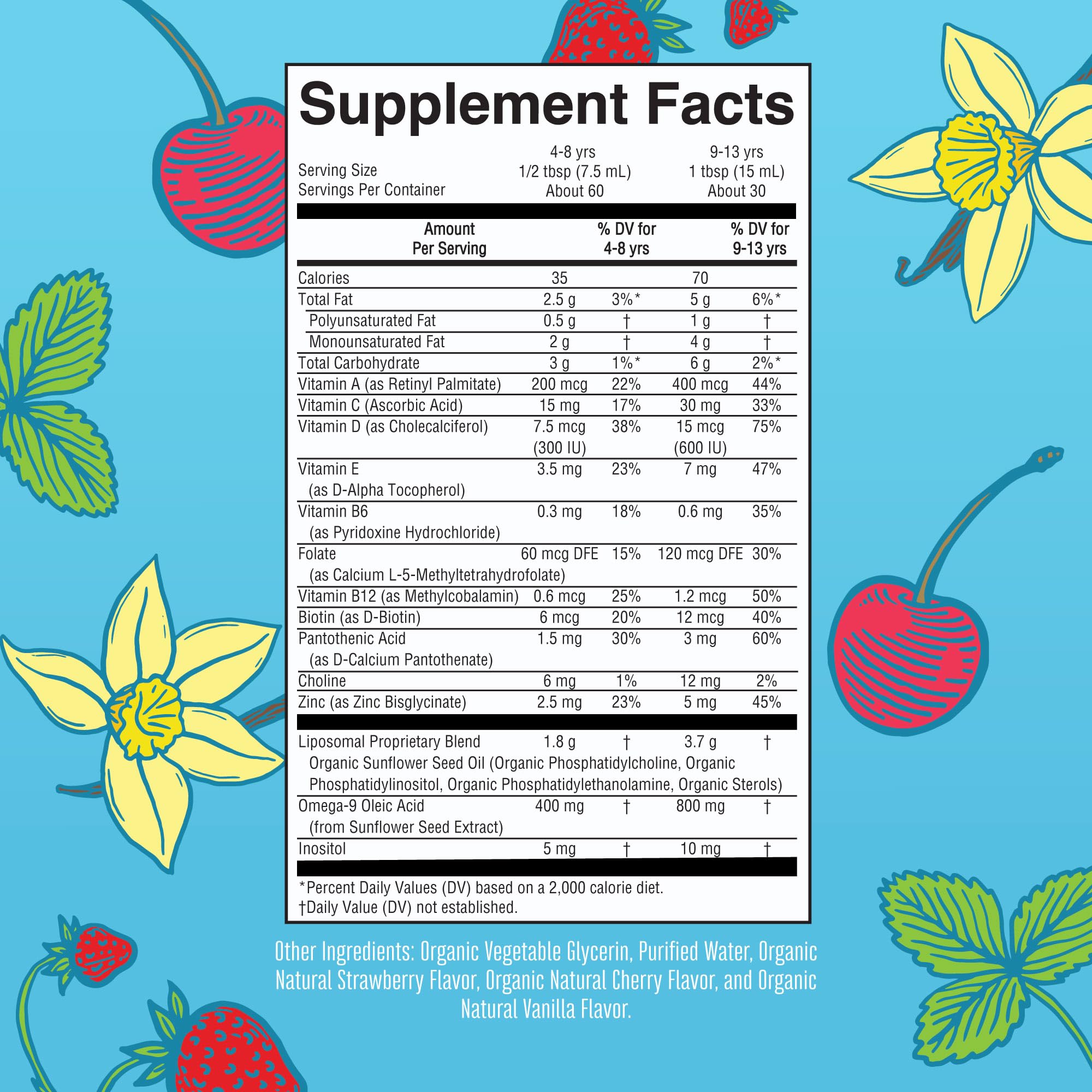 MaryRuth Organics Kids Multivitamin Liposomal | Vegan, Sugar-Free Vitamins for Kids | Ages 4+ | 2 Month Supply | 15.22 Fl Oz MaryRuth Organics Au supplements