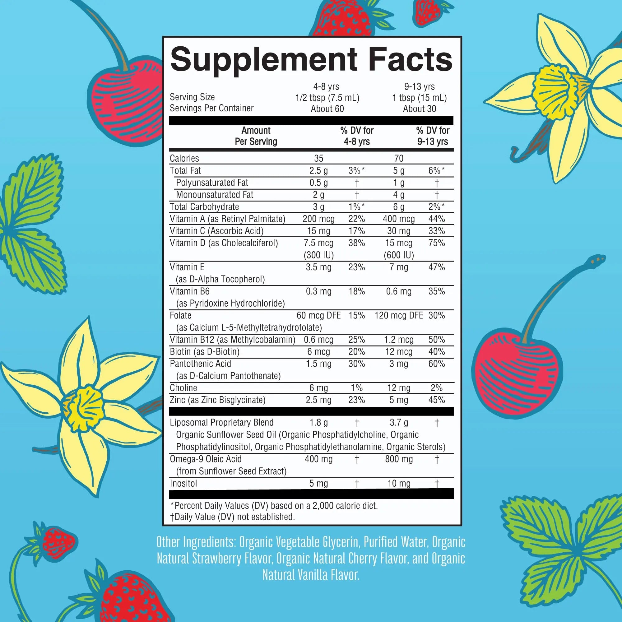 MaryRuth Organics Kids Multivitamin Liposomal (Strawberry Cherry & Vanilla) & Vitamin D3 Liposomal (Mixed Berry) Clean Label Project Verified MARYRUTH'S Au supplements