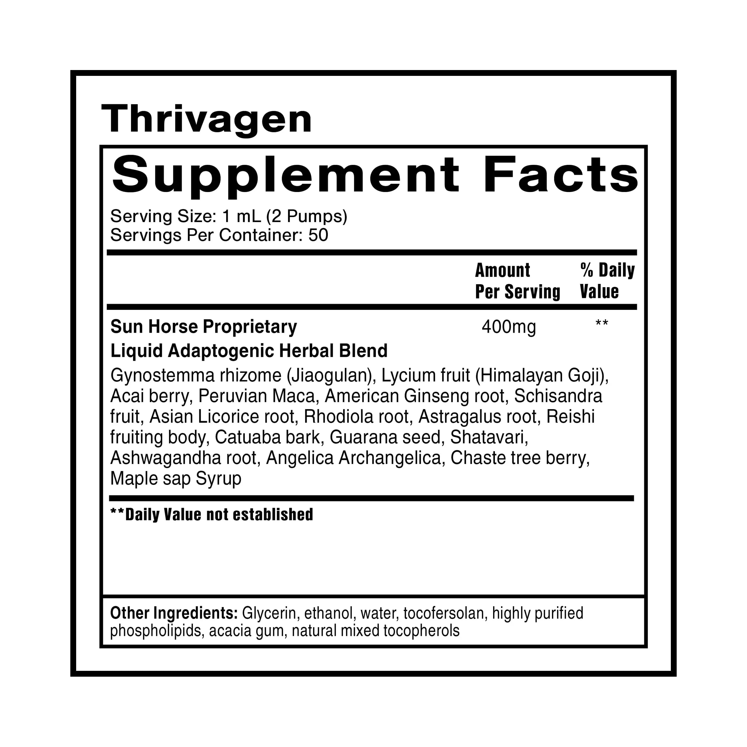 Quicksilver Scientific Thrivagen - Women's Health Supplement with 15 Energy, Hormone Balance & Adrenal Support Botanicals - Adaptogenic Herbs with Shatavari, Rhodiola & Maca Root (1.7oz / 50ml) Quicksilver Scientific Au supplements
