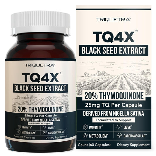 20% Thymoquinone Black Seed Extract Capsules - TQ-Advanced 4X®: Potent Thymoquinone Concentration Available - 60:1 Concentrate from Nigella Sativa Triquetra HealthUS supplements