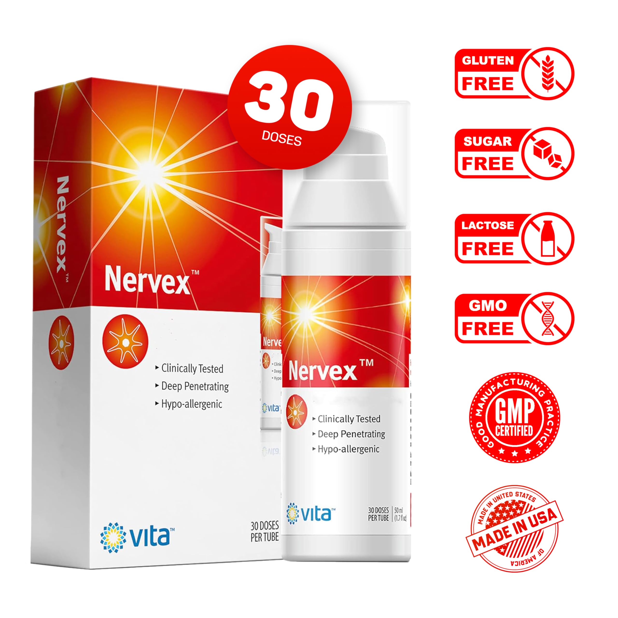 Vita Sciences Nervex Powerful Neuropathy Cream: Advanced Natural Relief for Peripheral Neuropathy, Fibromyalgia, and Fast Comfort Treatment for Feet, Hands, Legs, and Toes Vita Sciences Au supplements