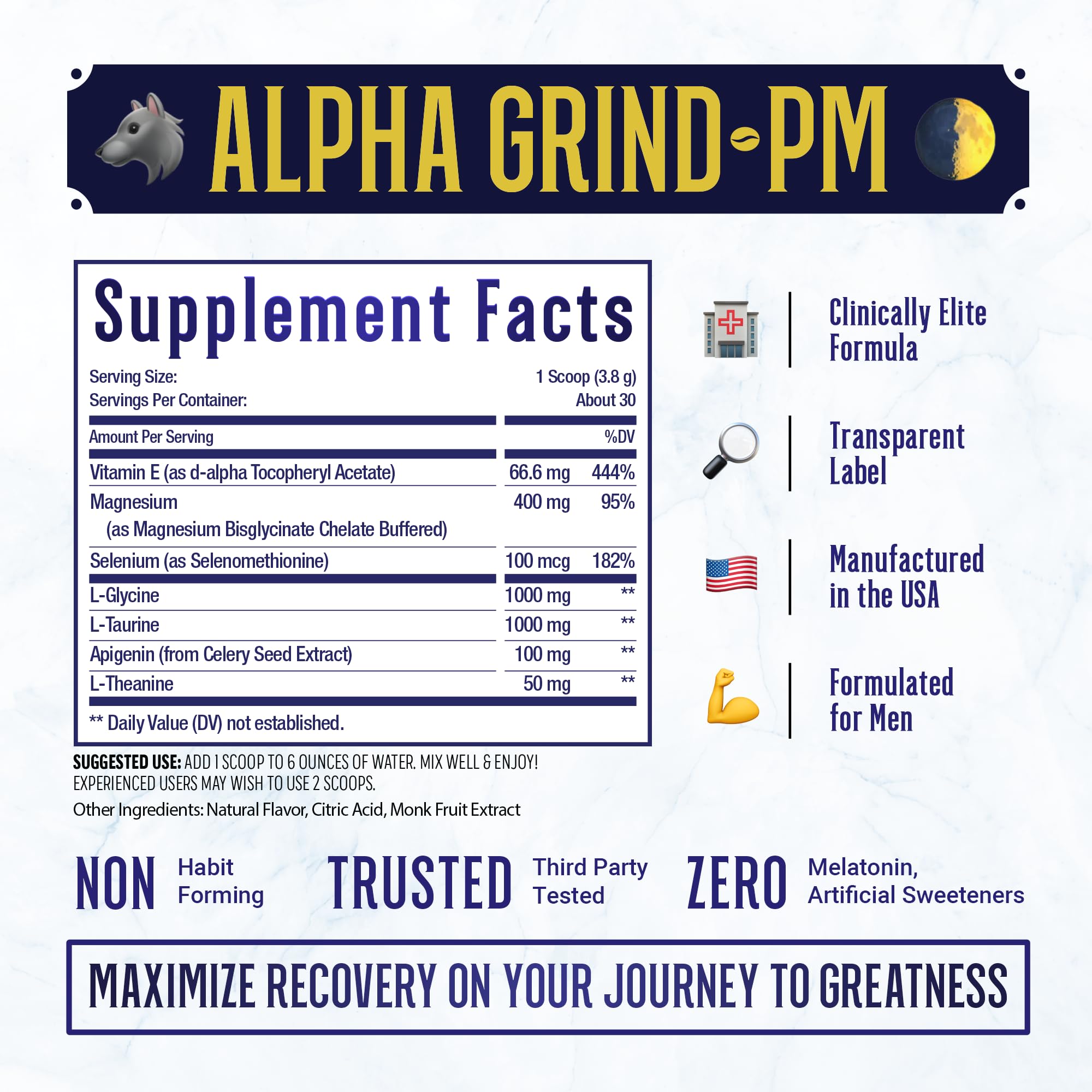 Advanced Sleep Supplement for Men, Nootropic Night Time Burner & Anabolic Recovery Join Top Shelf Grind Au supplements