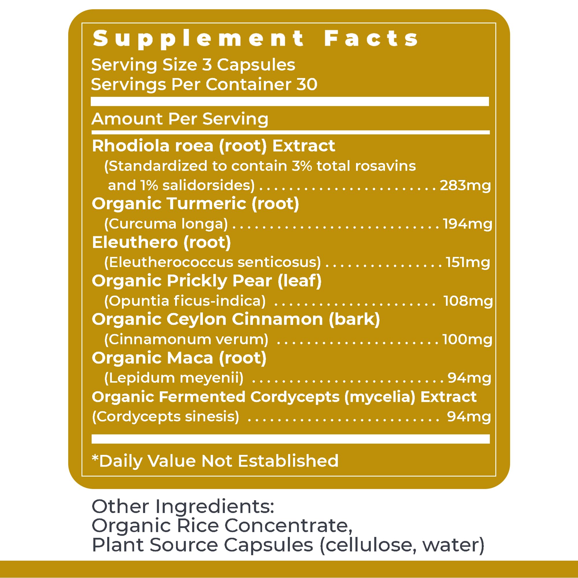 Premier Research Labs Adaptogen-R3 Supplement - Rhodiola Rosea Supplement with Maca Root, Adaptogen Complex for Stress, Heart & Metabolic Health - 90 Vegetarian Capsules Premier Research Labs Au supplements