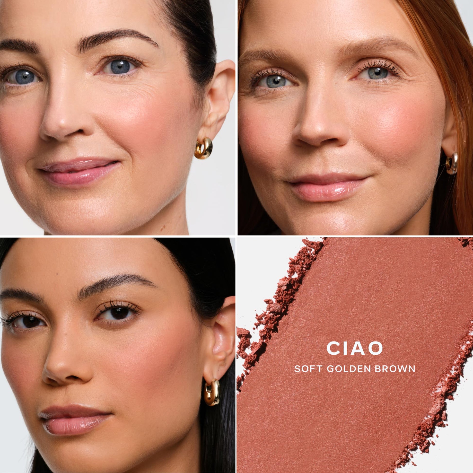 Saie SuperSuede Baked Blush - Talc-Free Powder Blush for Cheeks Infused with Hyaluronic Acid, Glycerin + Squalane - Hydrating Face Makeup for a Natural, Diffused Flush of Color - Ciao (0.1 Ounce) Saie Au supplements