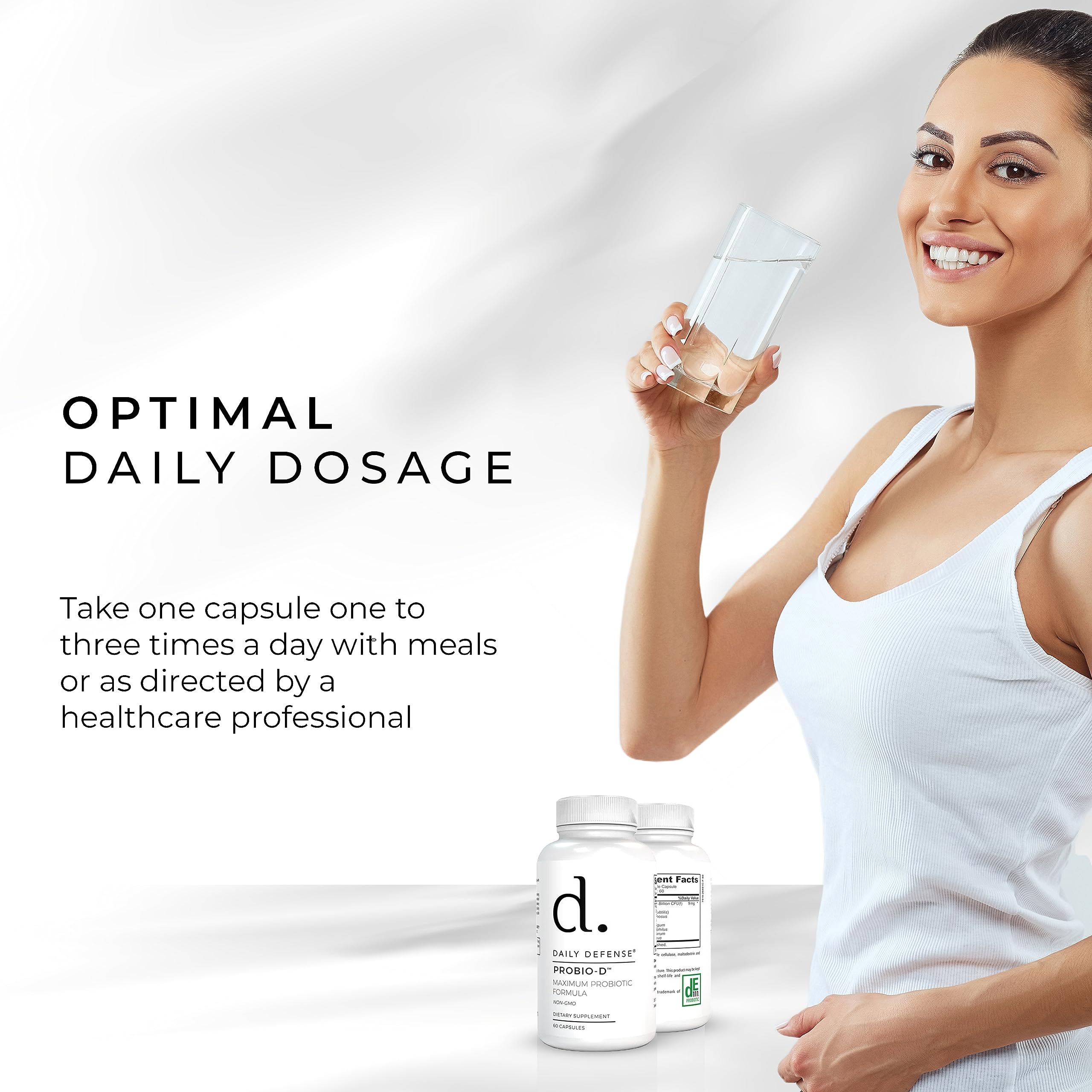 Daily Defense Probiotic Immune Support Supplement - Daily Probiotics for Men with Constipation & Gas - Digestion and Bloating Supplement & Probiotics for Women - 60 Capsules, PROBIO-D Daily Defense Au supplements