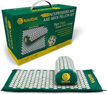 NAYOYA Neck and Back Pain Relief - Acupressure Mat and Neck Pillow Set - Relieves Stress and Sciatic Pain NAYOYA Au supplements