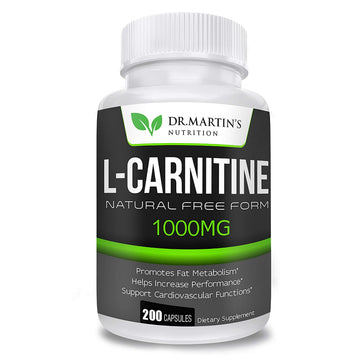 DR. MARTIN'S NUTRITION Extra Strength L-Carnitine - 200 Capsules - 1000mg Per Serving DR. MARTIN'S NUTRITION Au supplements