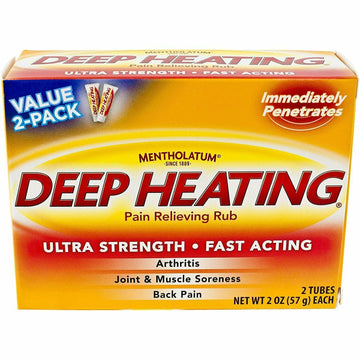 Mentholatum Deep Heating Pain Relieving Rub, Ultra Strength, 2 Tubes each, Pack of 5 Mentholatum Au supplements