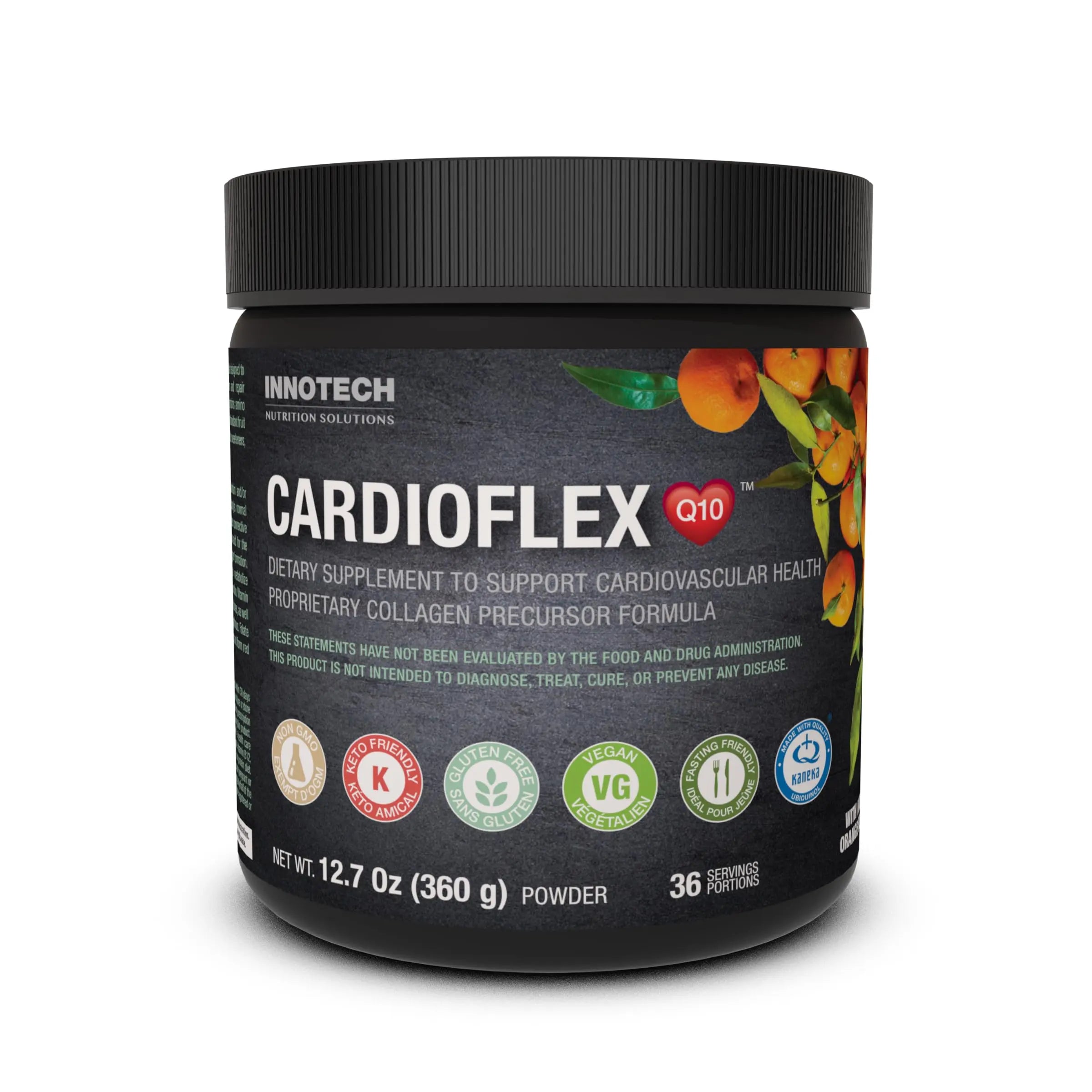 Innotech Nutrition CardioFlex Q10 Heart Health & Energy Support CoQ10 Amino Acids & Electrolytes Orange 360g Innotech Nutrition Solutions Au supplements