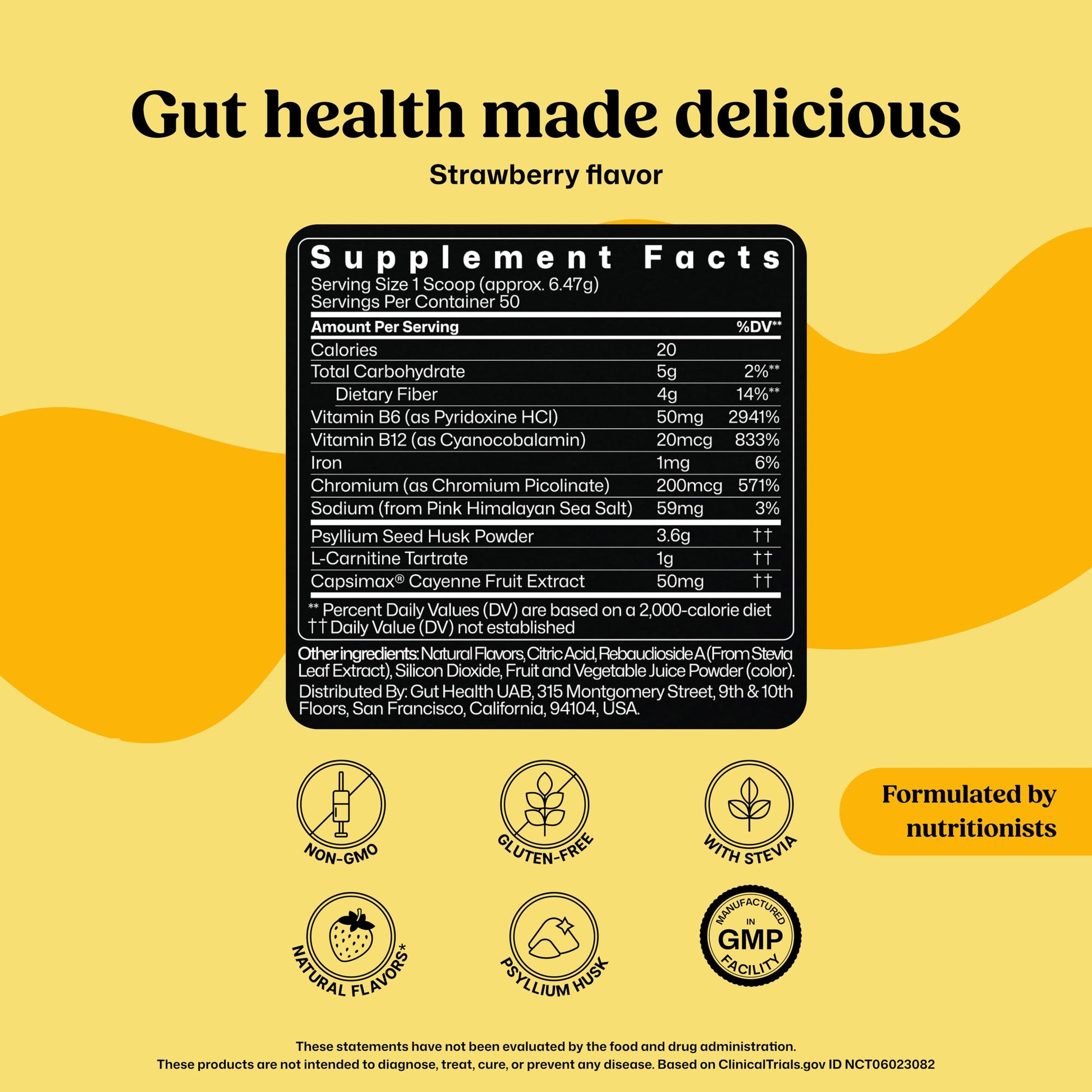 ColonBroom Premium Powder Supplement (Strawberry) - Colon Broom Psyllium Husk Fiber Powder Drink - Gluten Free, Non-GMO Colon Cleanse for Bloating Relief & Gut Health, 50 Servings ColonBroom Au supplements