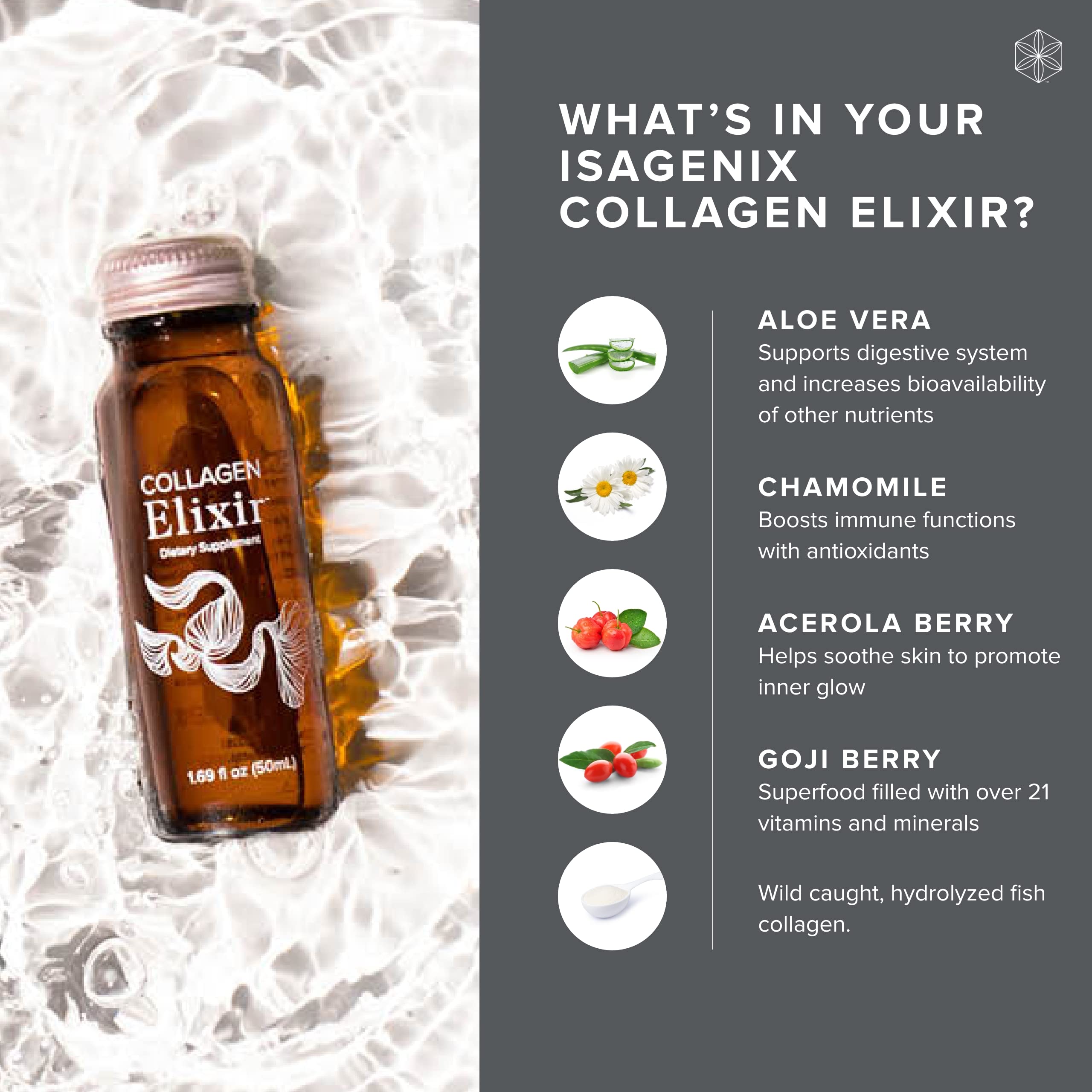Isagenix Collagen Elixir - Collagen Drink with Marine Collagen Peptides - Liquid Collagen Isagenix Au supplements
