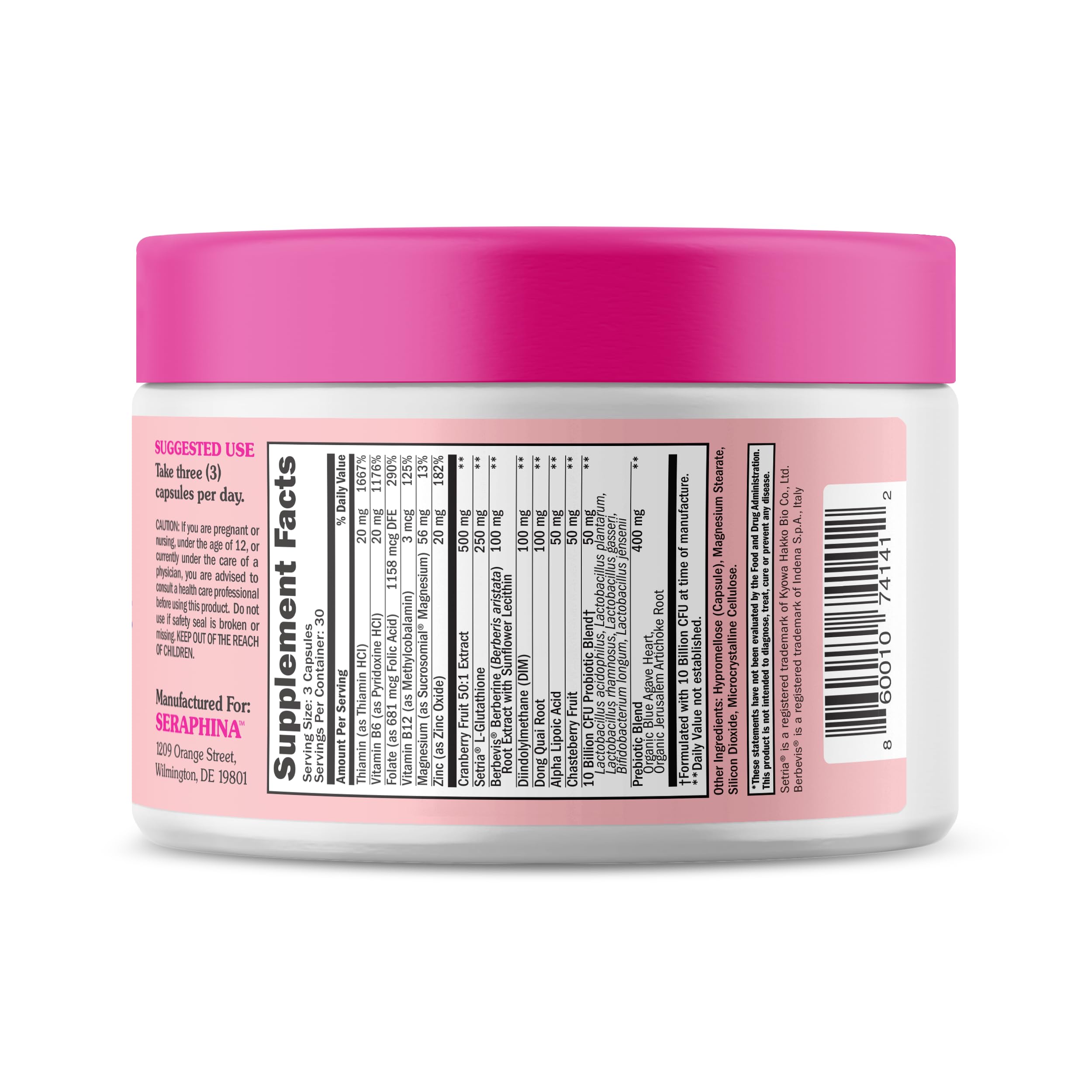 Seraphina 2-in-1 Vaginal Probiotics for Women + Hormone Balance - 90 Capsules for Complete Feminine Seraphina Au supplements