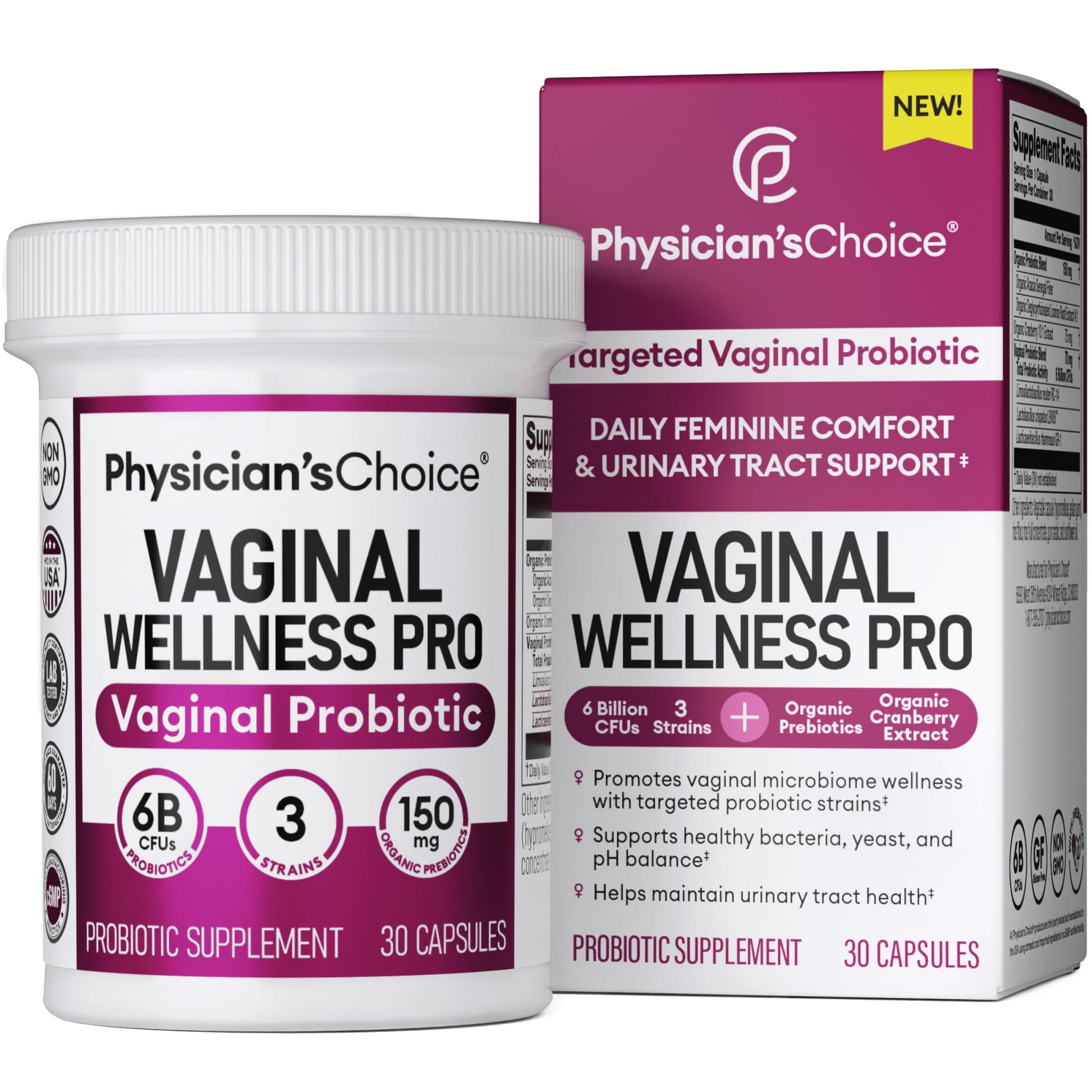 Physician's CHOICE Feminine Power Duo Bundle - Vaginal Probiotic 30ct + Womens Probiotic 60ct Physician's CHOICE Au supplements